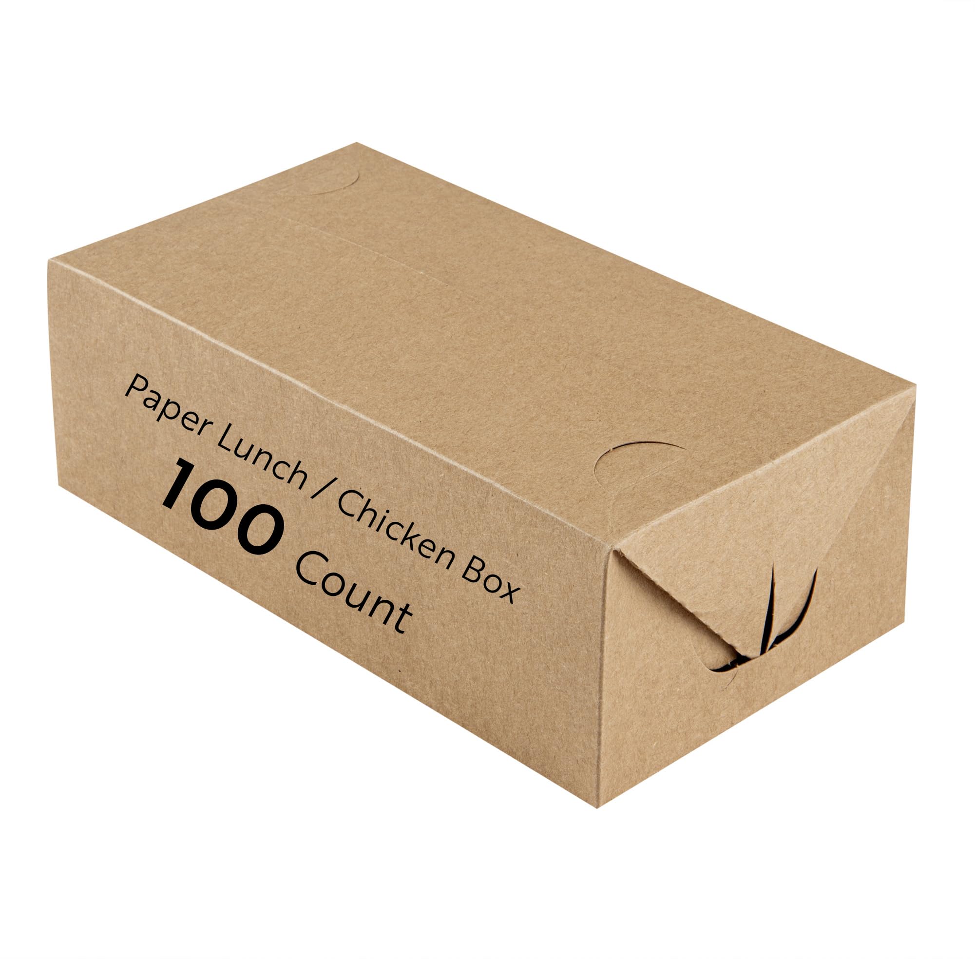 Restaurantware Takeout Box 100 Count 71 Ounce Kraft Paper Food Container Greaseproof Lunch Box Spill-Resistant Secure Closure Kr