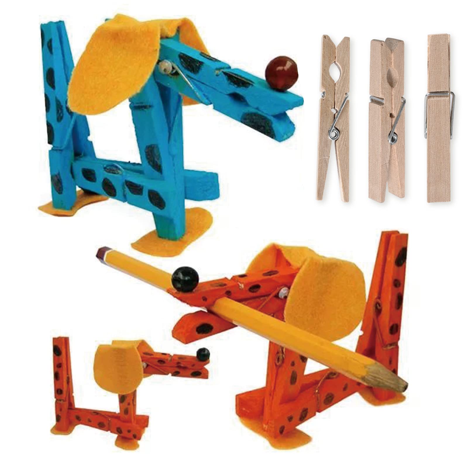 (Pack Of 50) Wooden Clothespins About 2-7/8'' Long