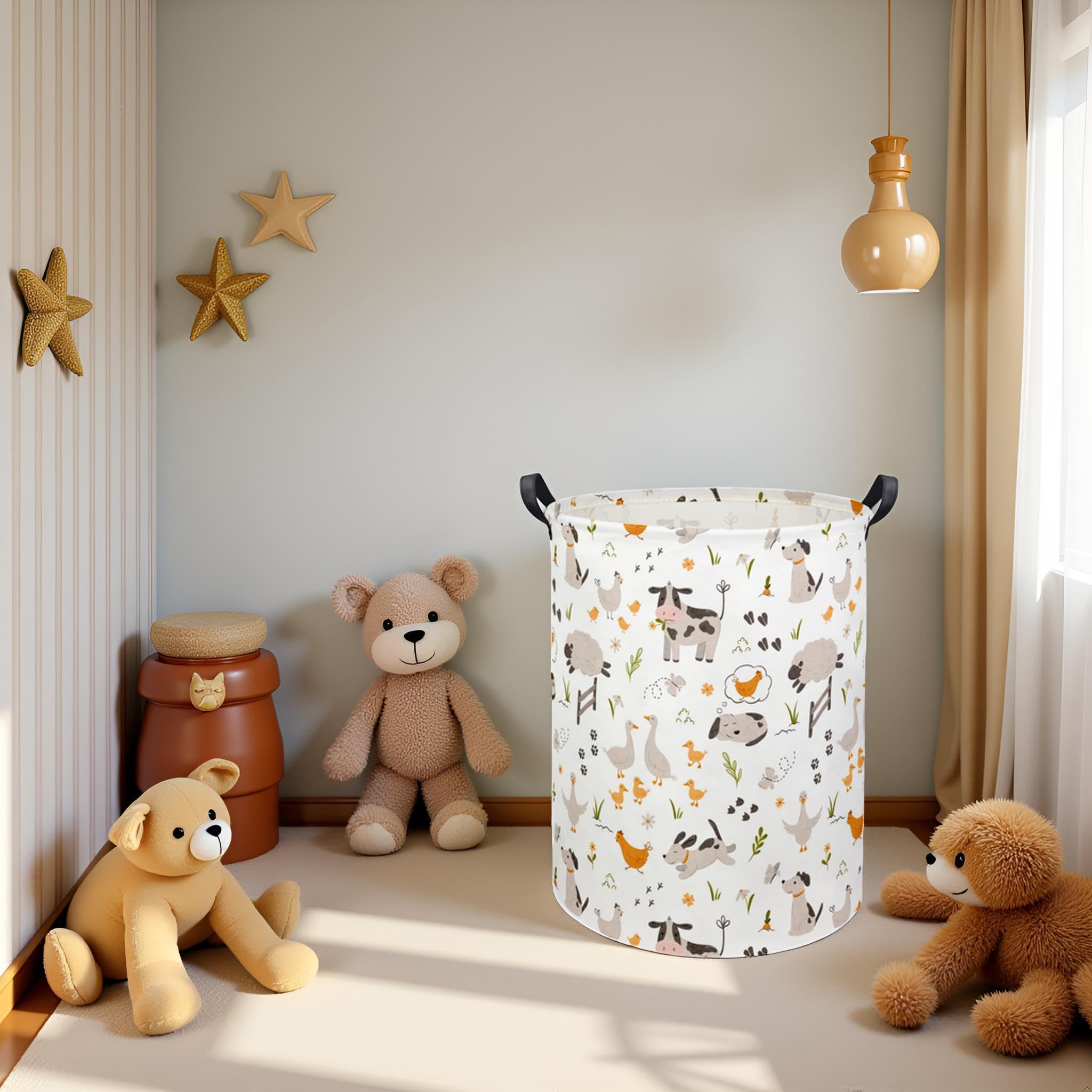 Tibaolover Baby Laundry Basket Kids Hamper Toy Storage Bin For Boys Room Decor Baby Nursery Hamper Gift Baskets For Bedroom Bath