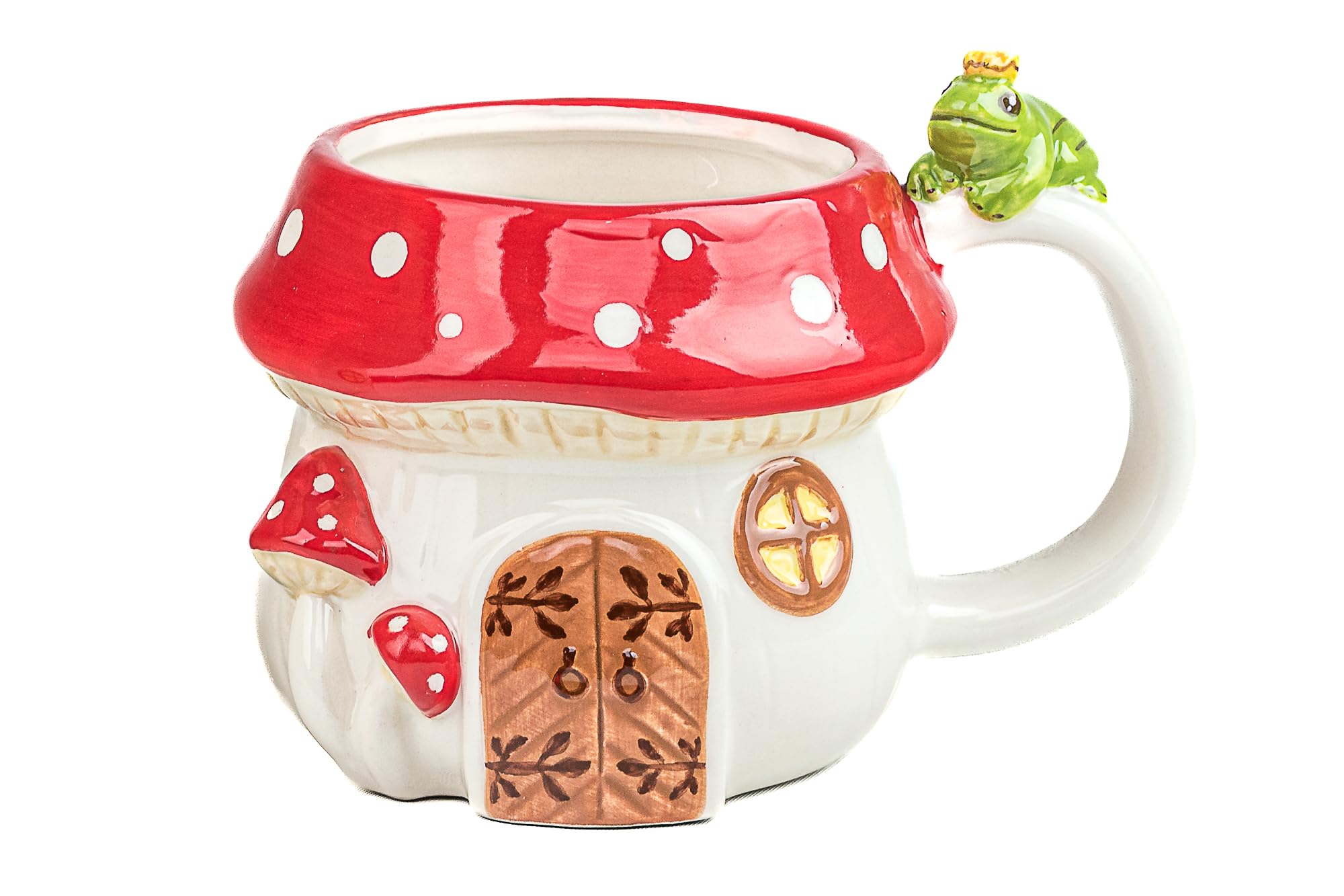 10 Strawberry Street Toadstool Mushroom House Mug, set of 4