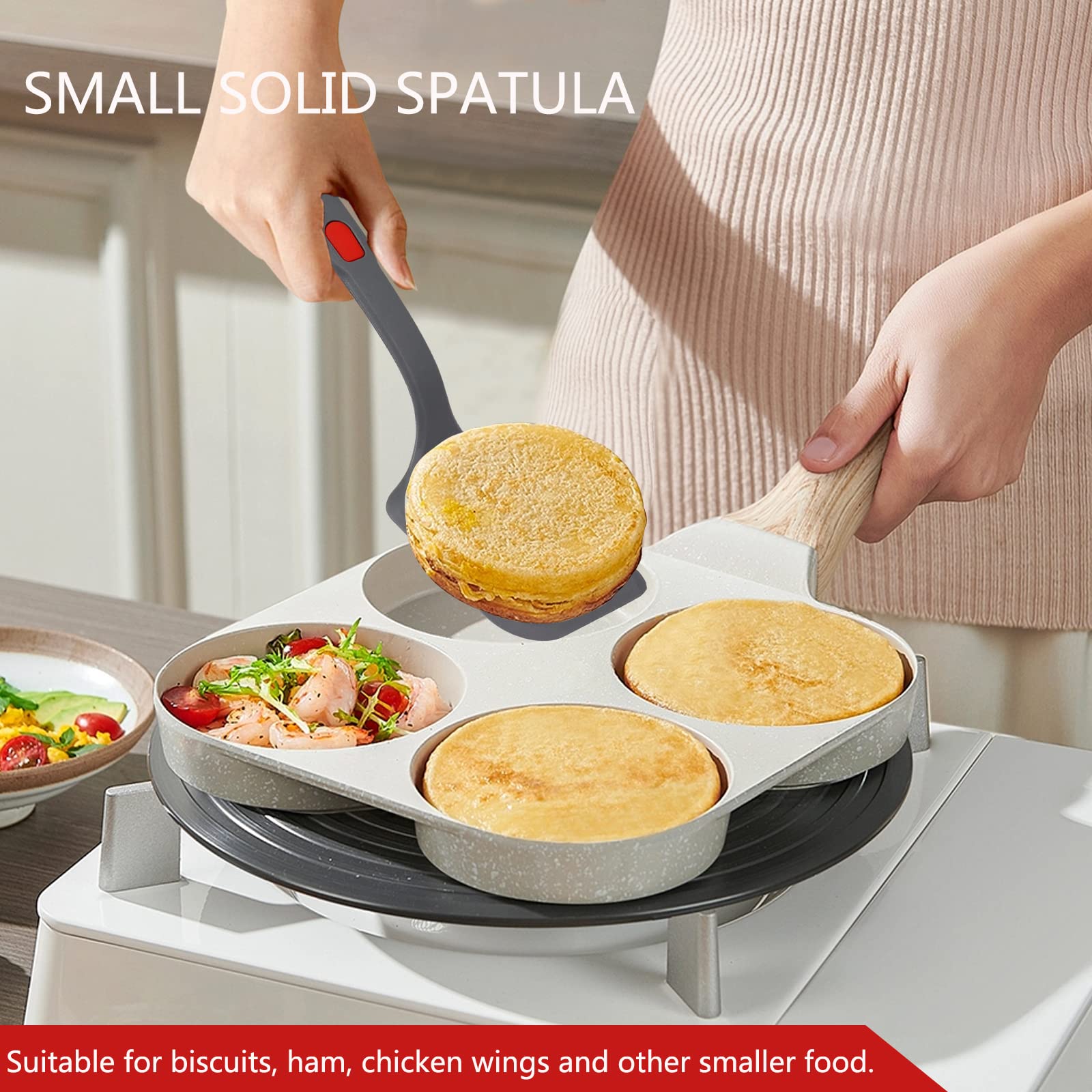 Hvanam Flexible Silicone Spatula Set For Nonstick Cookware Rubber Silicone Bpa-Free Heat Resistant Heavy Duty Kitchen Turner Lar