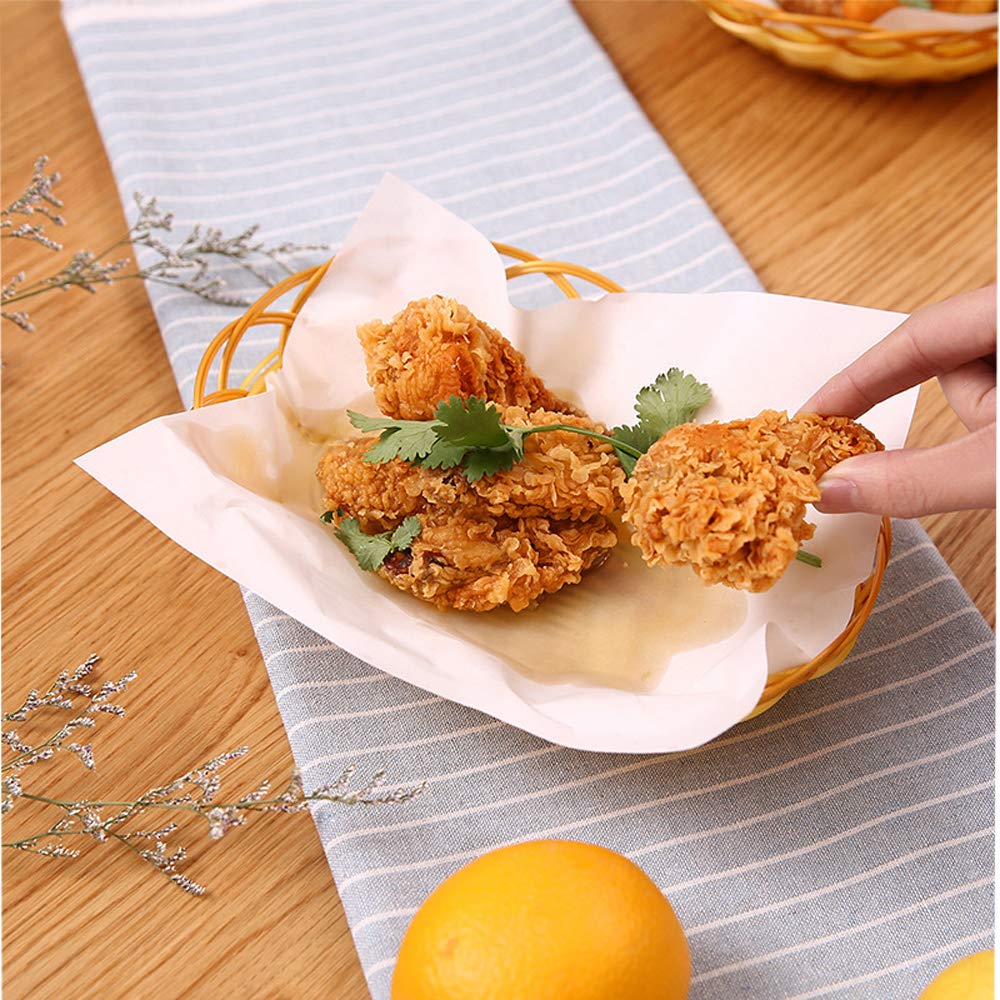 Oil-Absorbing Paper For Fried Food And Tempura,Extra Thick,50 Sheet Pack,19.7Cm X 21.8Cm