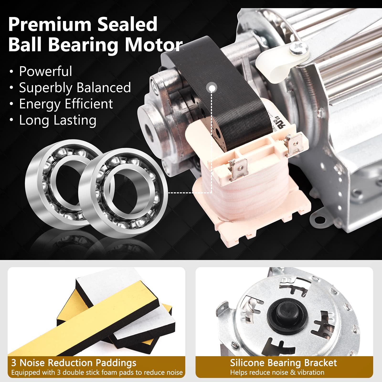 Criditpid BLOT BLOTMC Fireplace Blower Kit for Monessen, Majestic, Martin, Vermont Castings, Fireplace Blower Fan Replacement fo