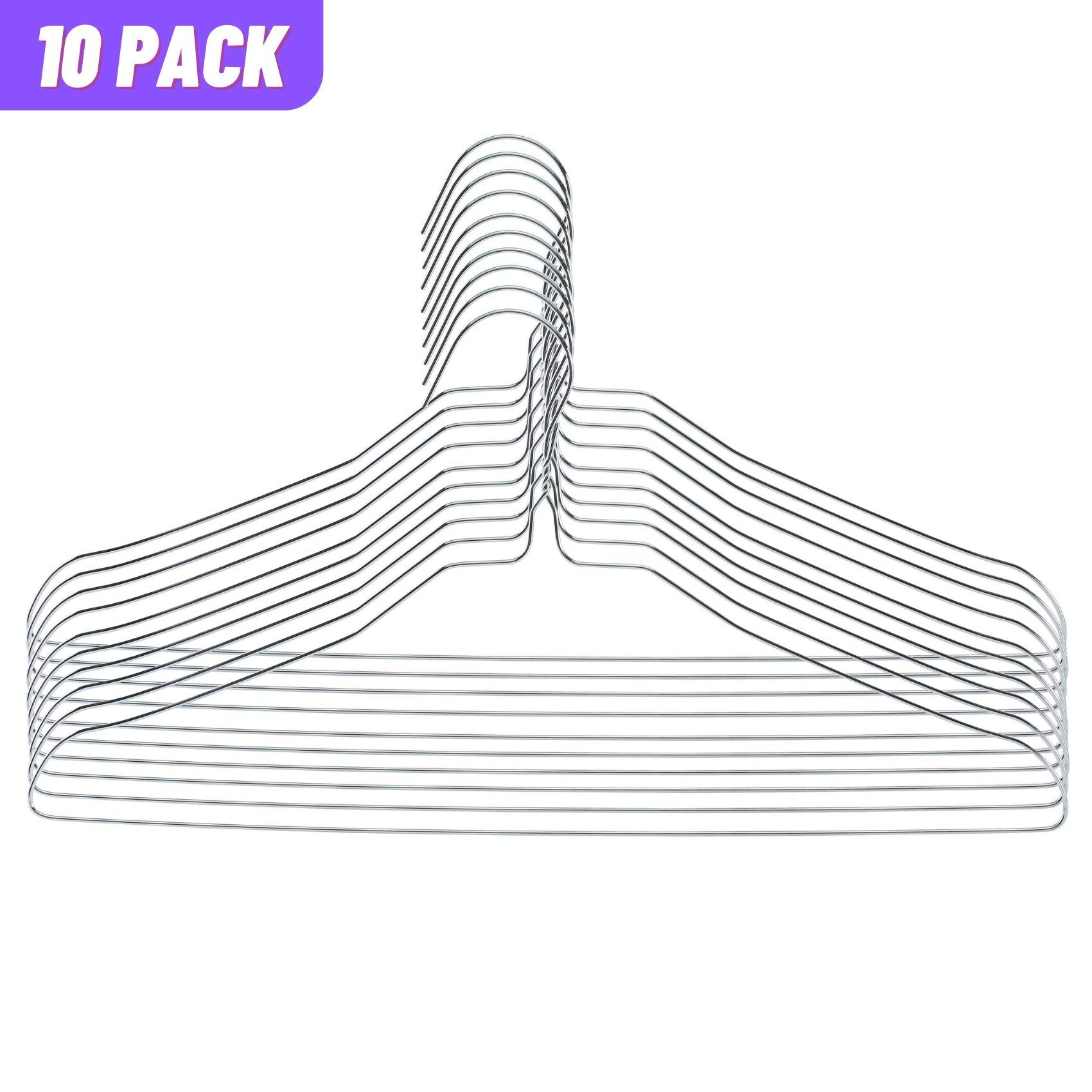 Mr. Pen- Wire Hangers  10 Pack  Metal Hangers  Wire Hangers for Clothes  Wire Coat Hangers  Metal Clothes Hanger  Silver Hangers  Shirt Hangers  Slim Hangers  Thin Hangers  Standard Hangers