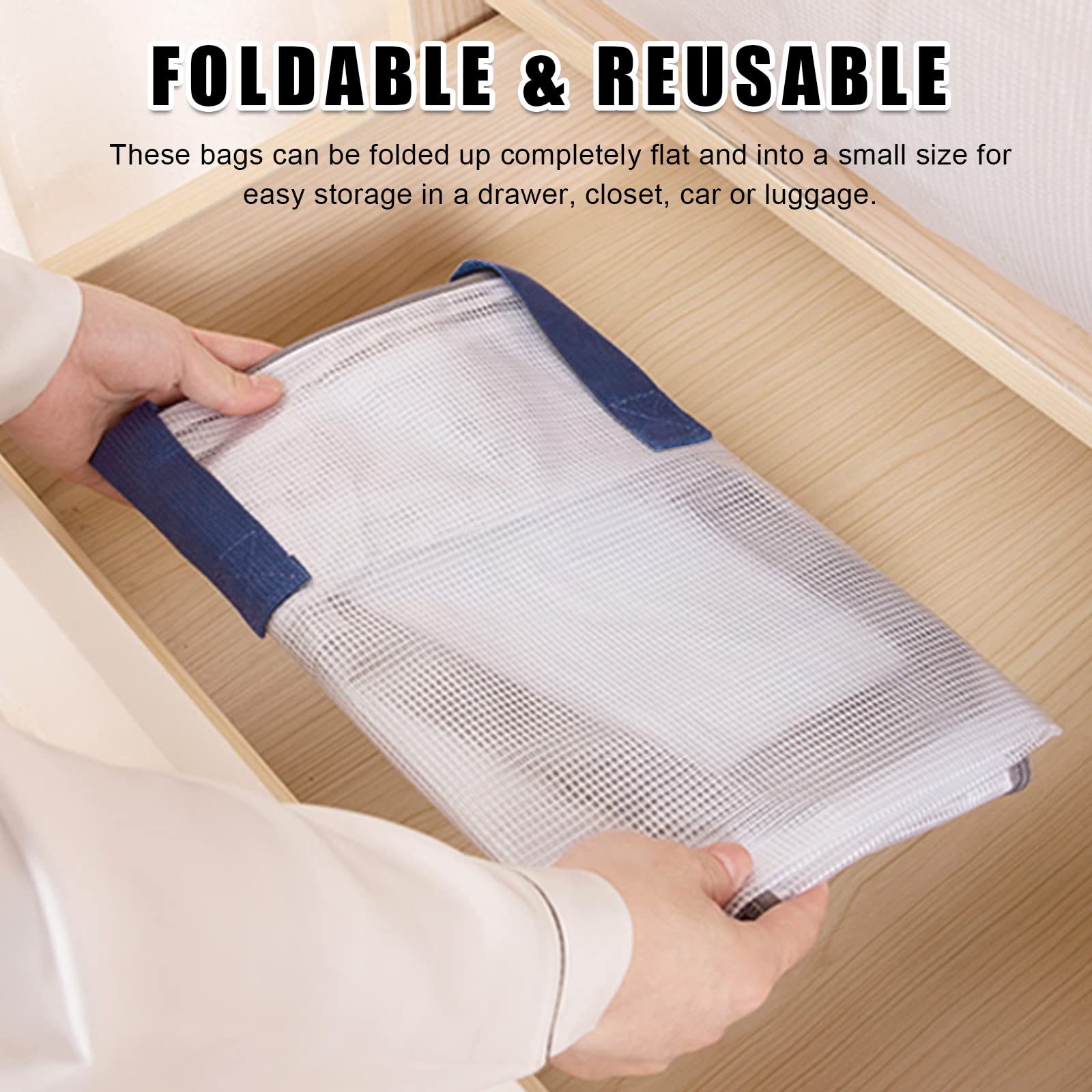 Ineetatu Clear Storage Bags with Zipper, 75L Extra Large Capacity - Closet, Underbed Storage Organizer for Clothes, Bedding, Com