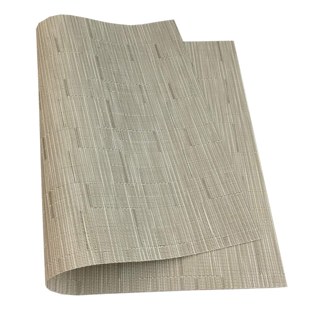 Red-A Placemats Set of 6 for Dining Table Heat-Resistant Washable Place Mats Woven Vinyl Kitchen Table Mats Easy to Clean Cream