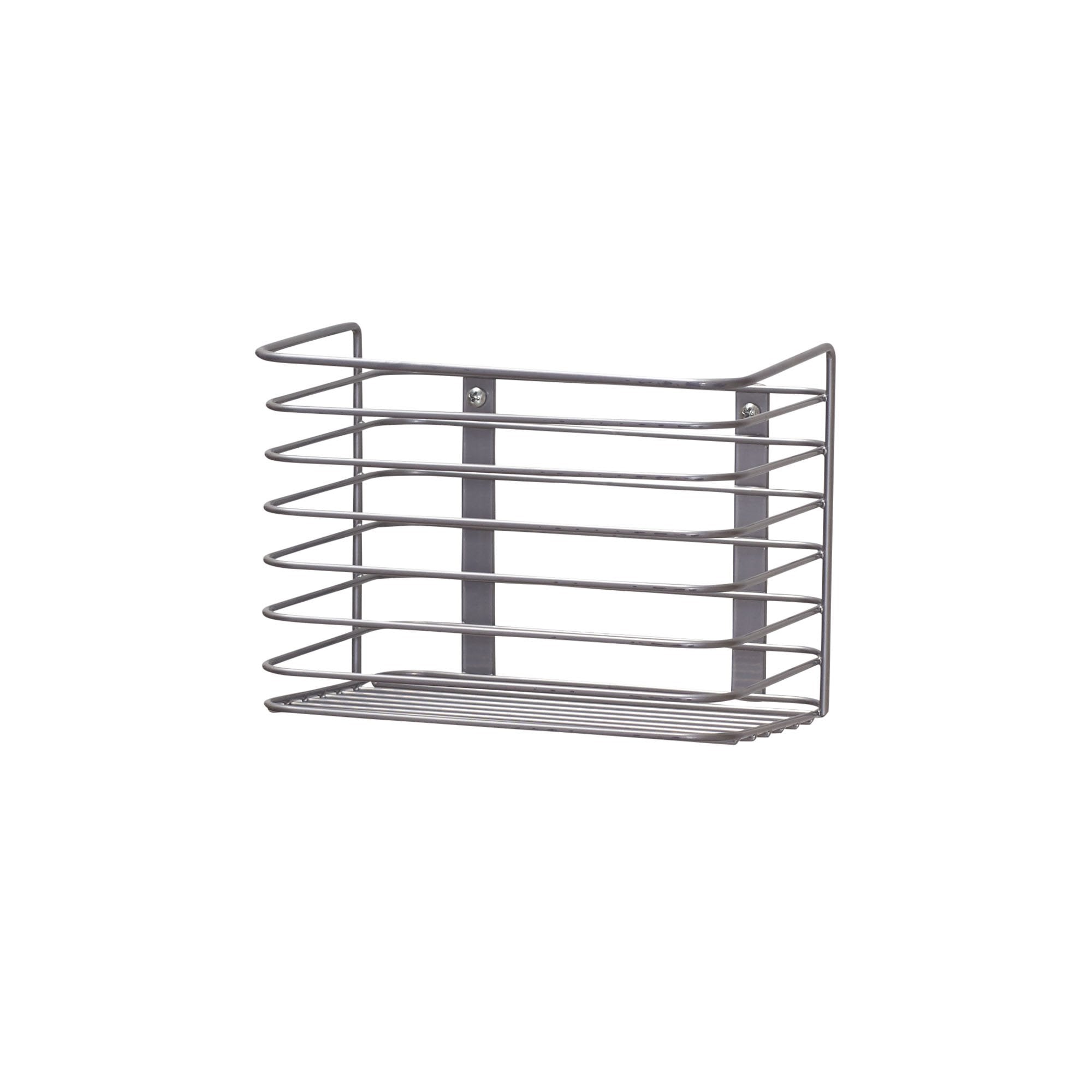 Household Essentials Door Mount Cabinet Organizer, Steel Wire Basket, Attractive Nickel Powder Coating, Great for Saving Space, 
