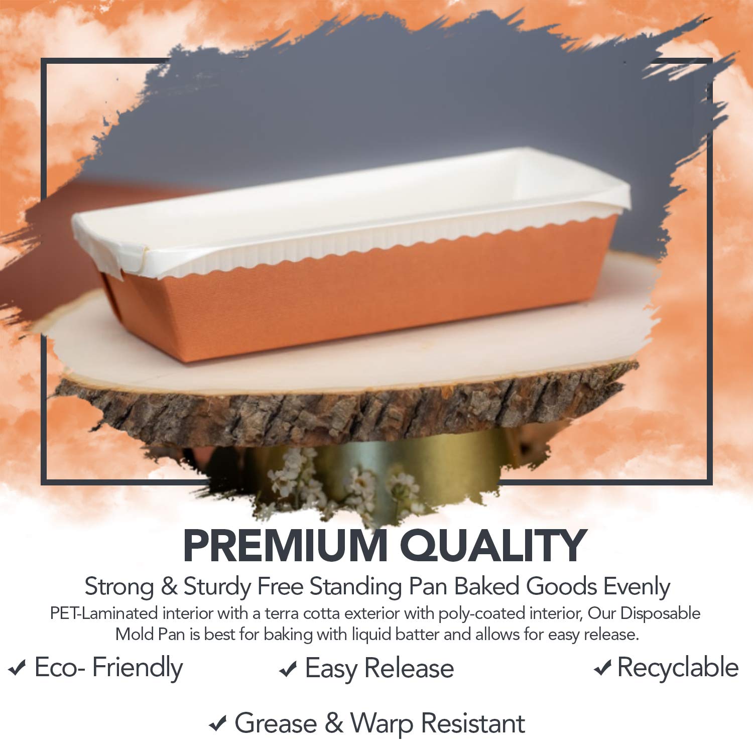 Paper Loaf Pans - 24Pcs, 6.5    X 2.5   , 1.75   , 14Oz - Oven, Microwave & Freezer Safe - Paper Cake Pans You Can Take From Bak
