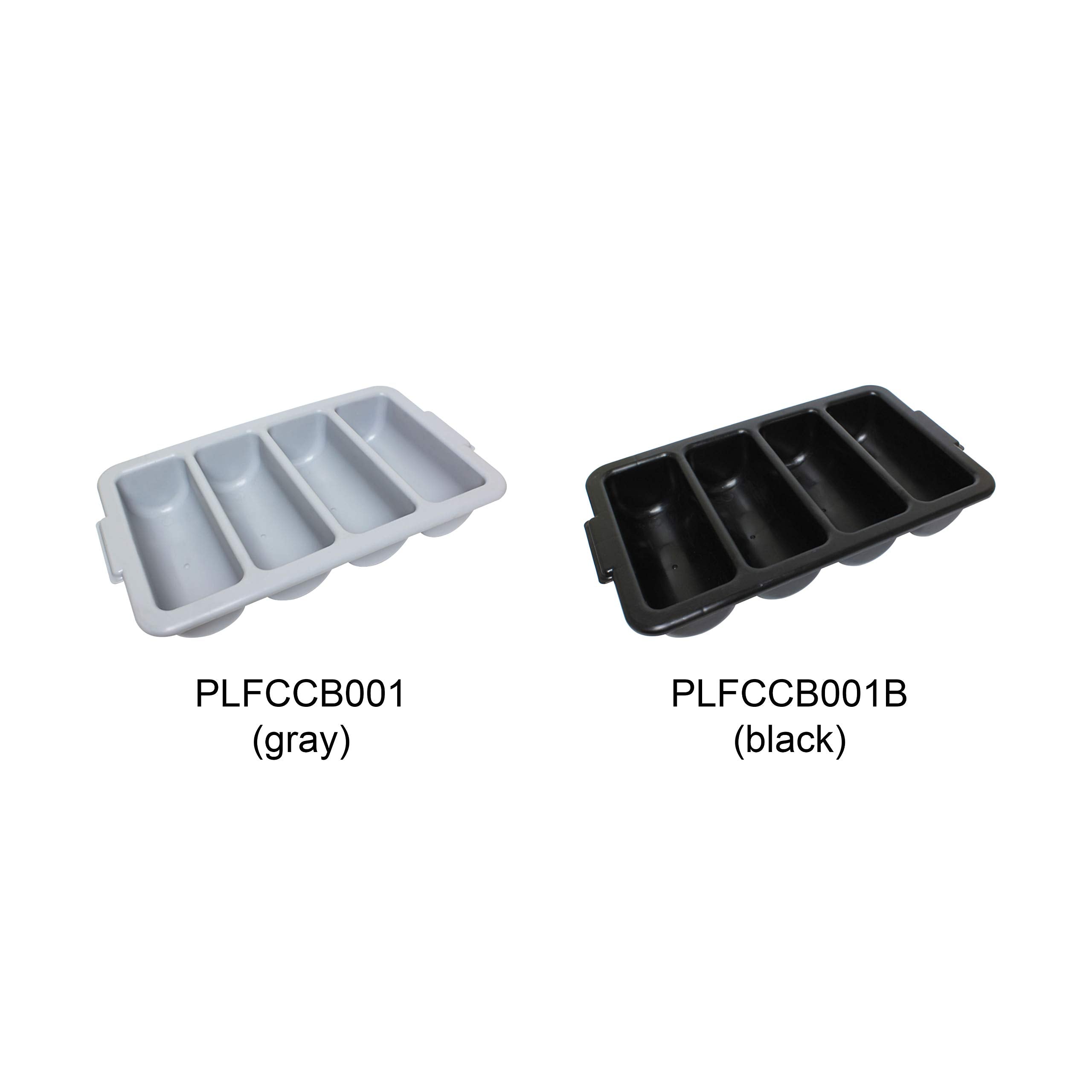Thunder Group PLFCCB001 4-Compartment Cutlery Box  Grey