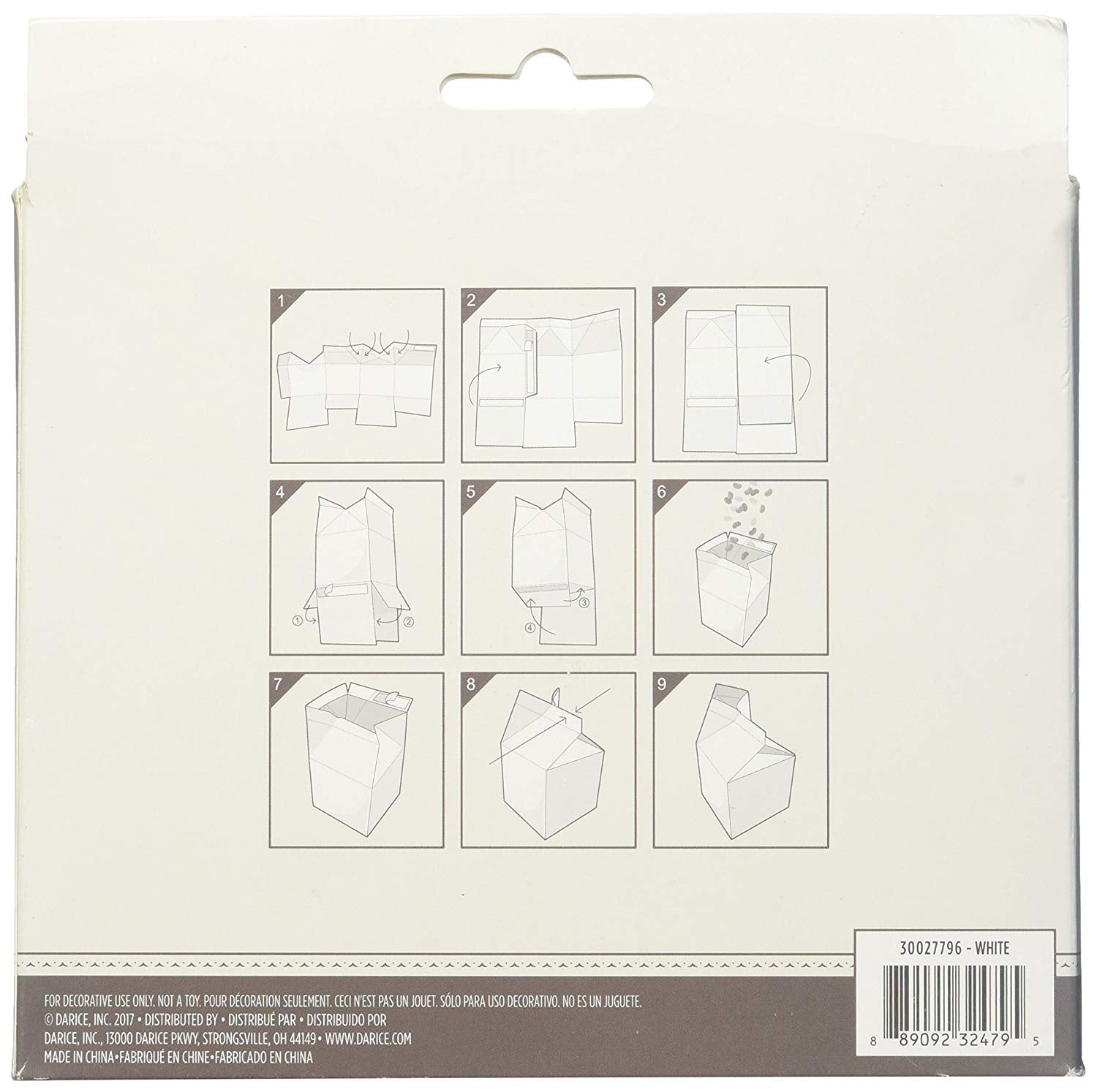 Darice White Milk Cartons - 24 Count Paper Party Favors (Model 30027796)