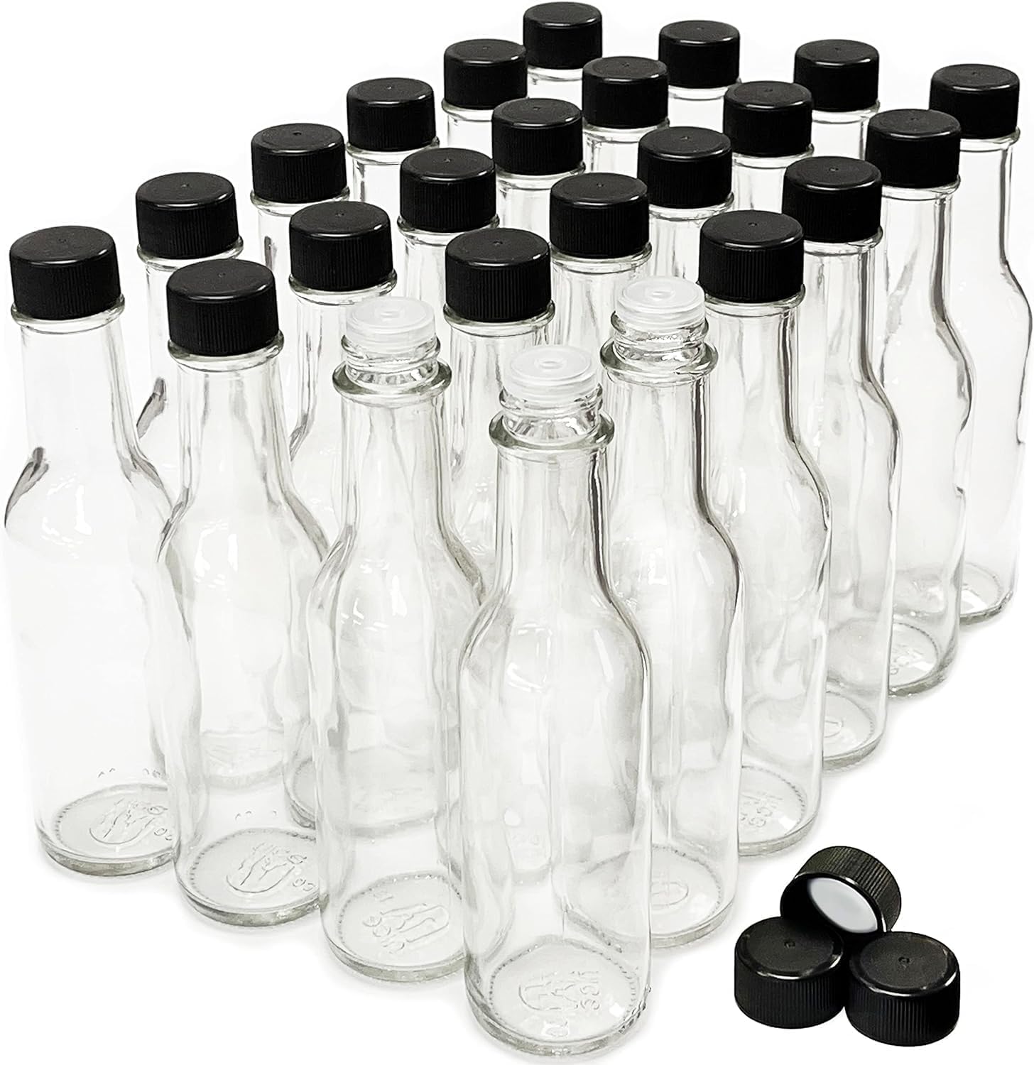 Nicebottles Hot Sauce Bottles, 5 Oz - 48 Pack