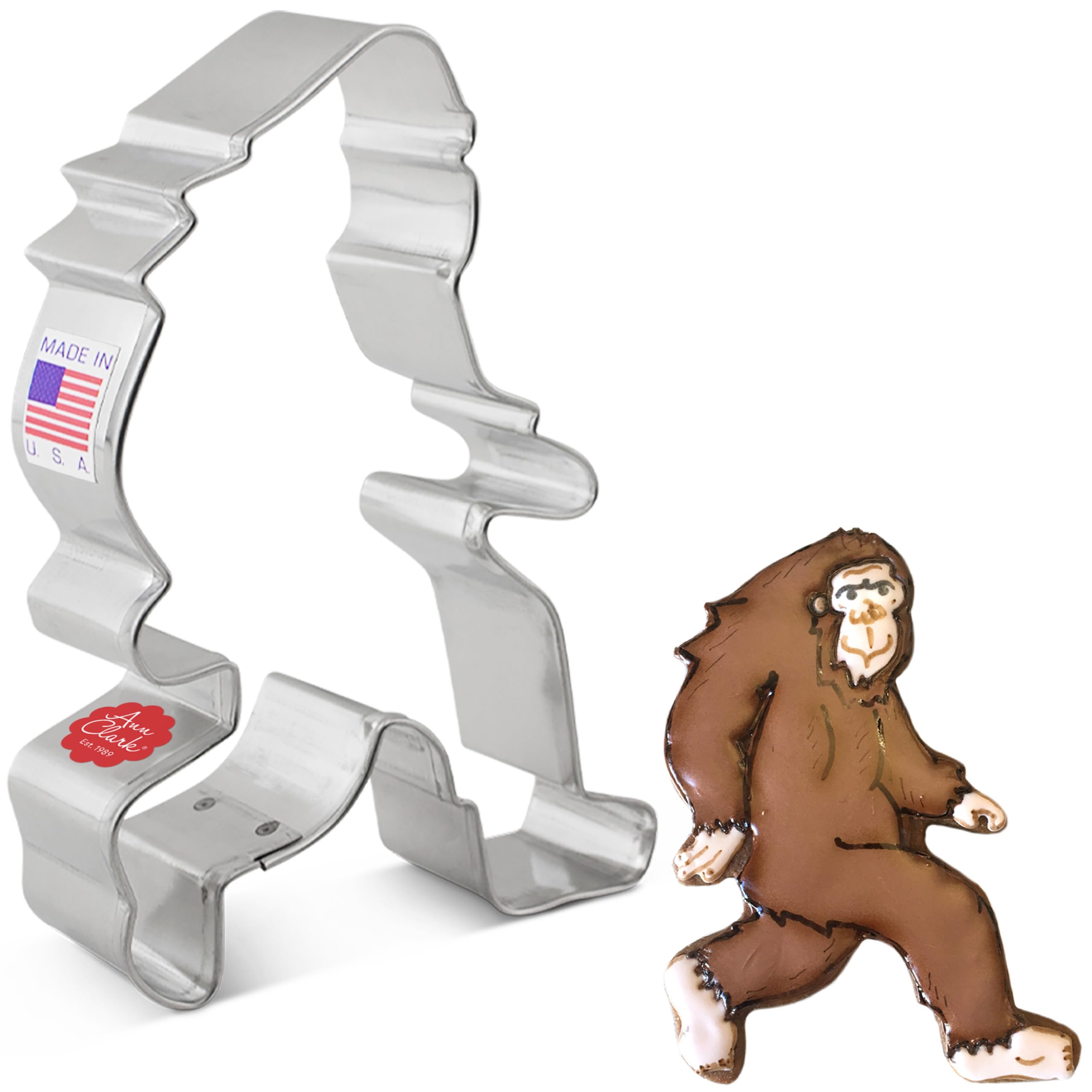 Sasquatch Big Foot Bigfoot Cookie Cutter 4.5'' Made In Usa By Ann Clark