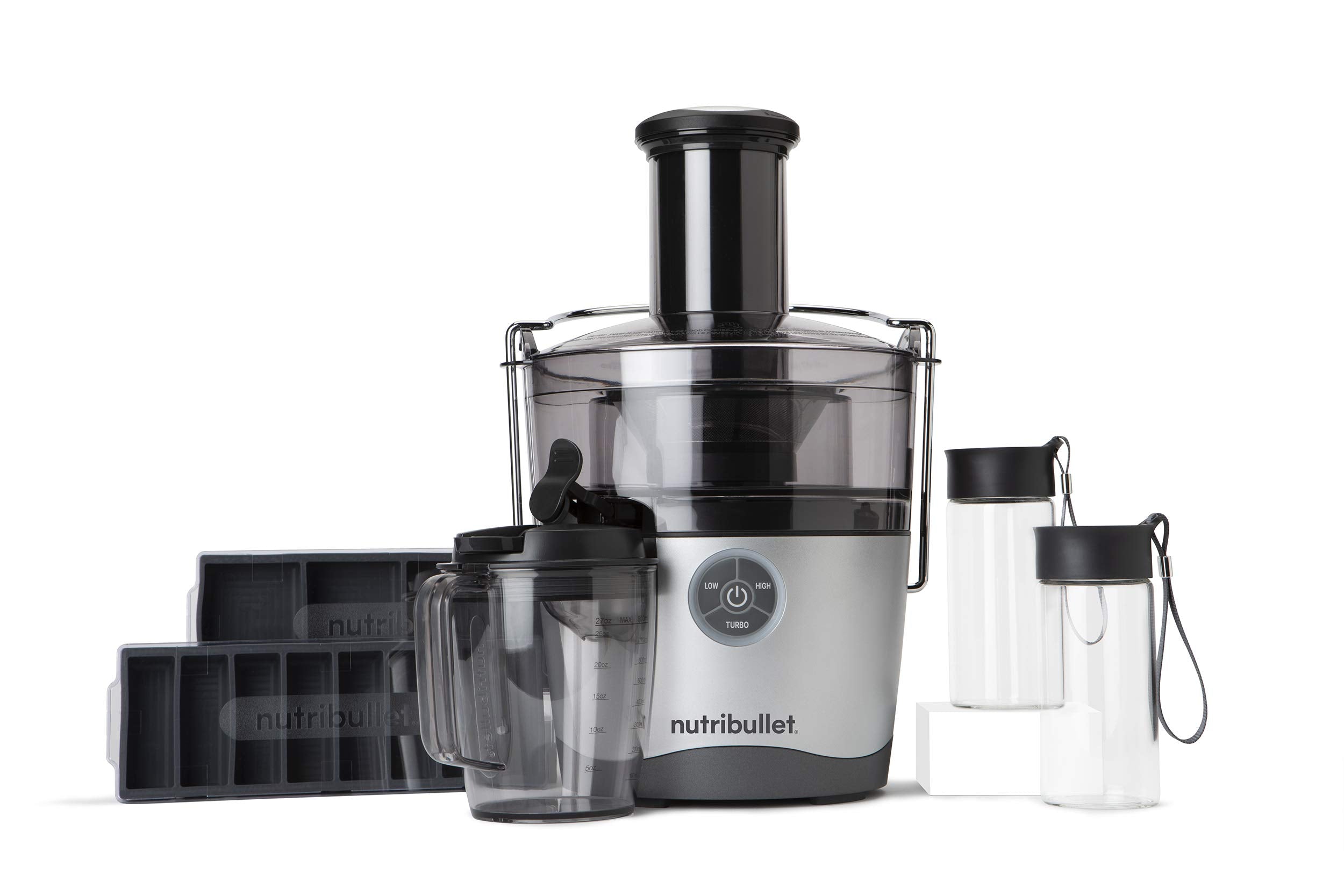 Nutribullet Juicer Pro Centrifugal Juicer Machine For Fruit, Vegetables, And Food Prep, 27 Ounces/1.5 Liters, 1000 Watts, Silver