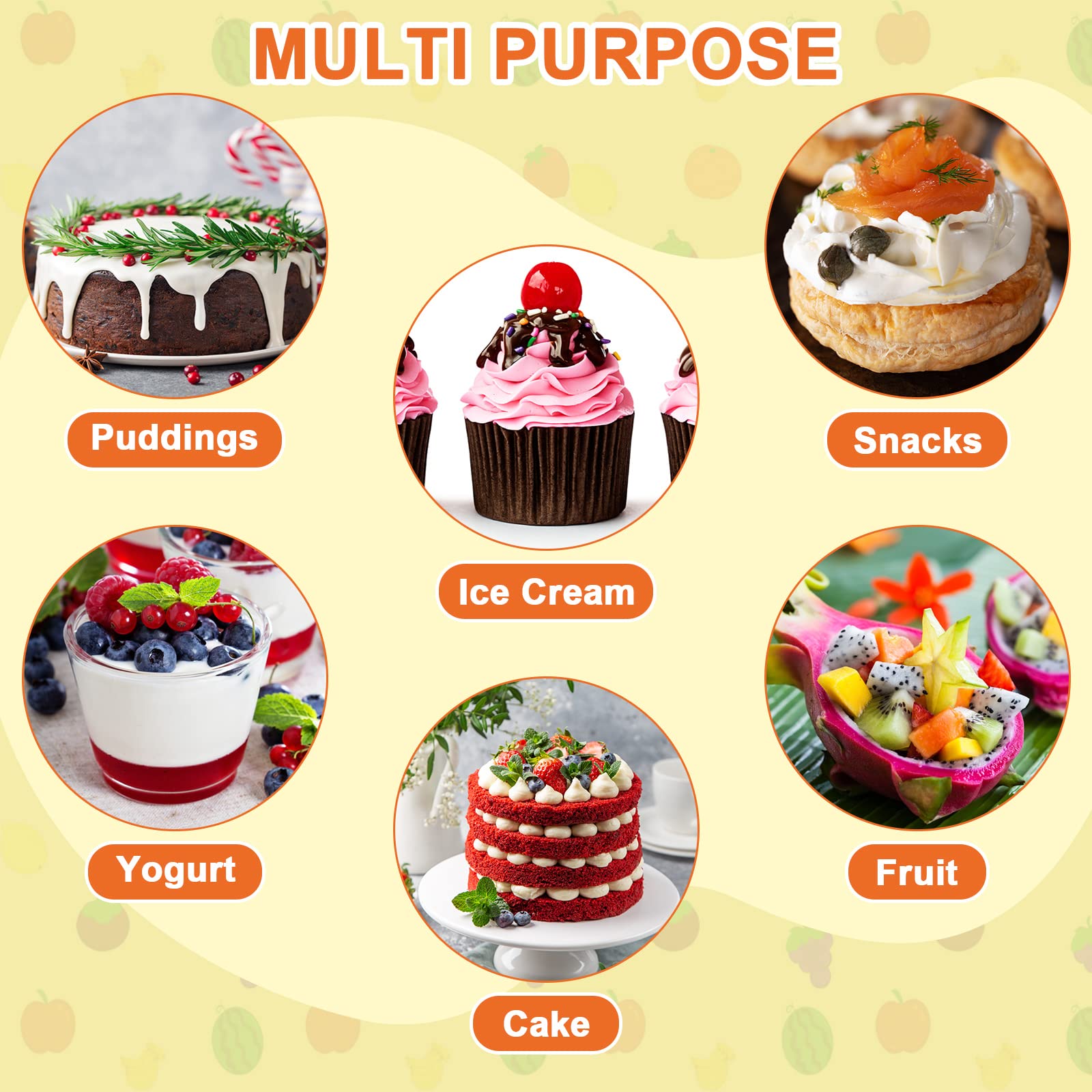 600 Pcs 3.4 Oz Plastic Dessert Cups Parfait Cups With Lids And Spoons Mini Appetizer Cups Clear Square Disposable Cups Dessert F