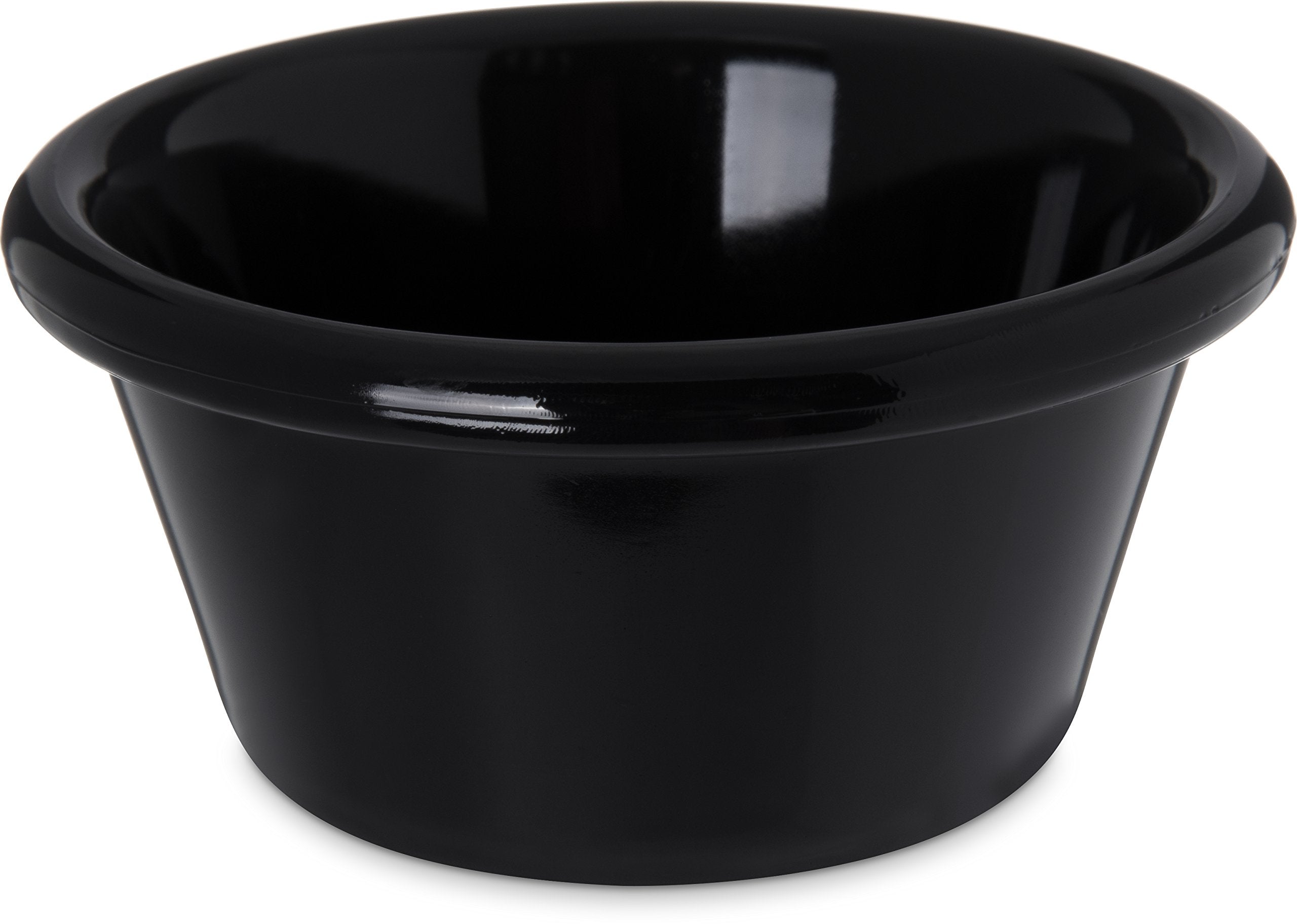Carlisle FoodService Products 4312303 SAN Smooth Fluted Ramekin, 3 oz Capacity, 1.43 Height, Black (Case of 48)