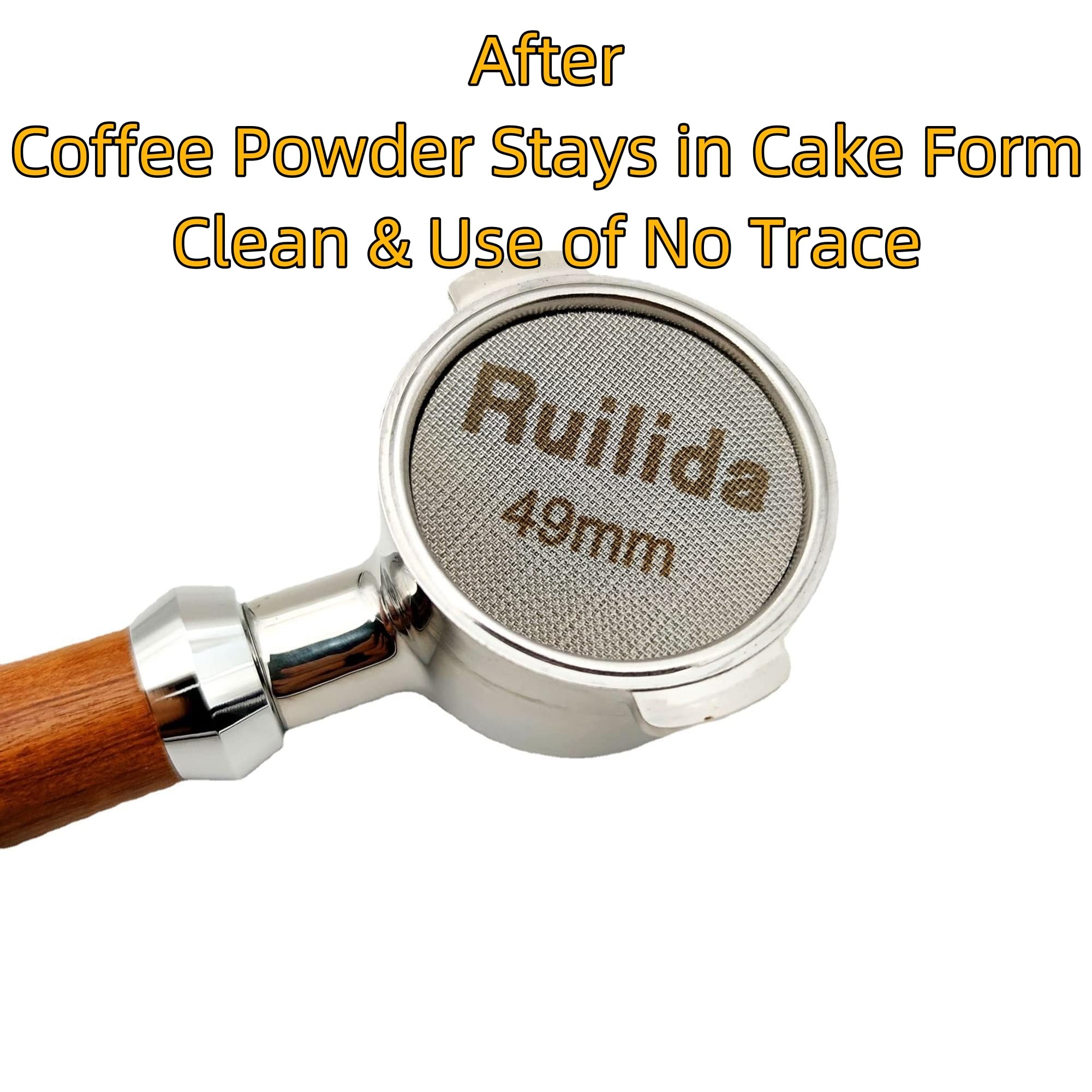 Ruilida Espresso Puck Screen 49mm  Reusable 1.7mm Thickness 150? 316 Stainless Steel Professional Barista Coffee Filter Mesh Plate for Espresso Portafilter Filter Basket (49mm)