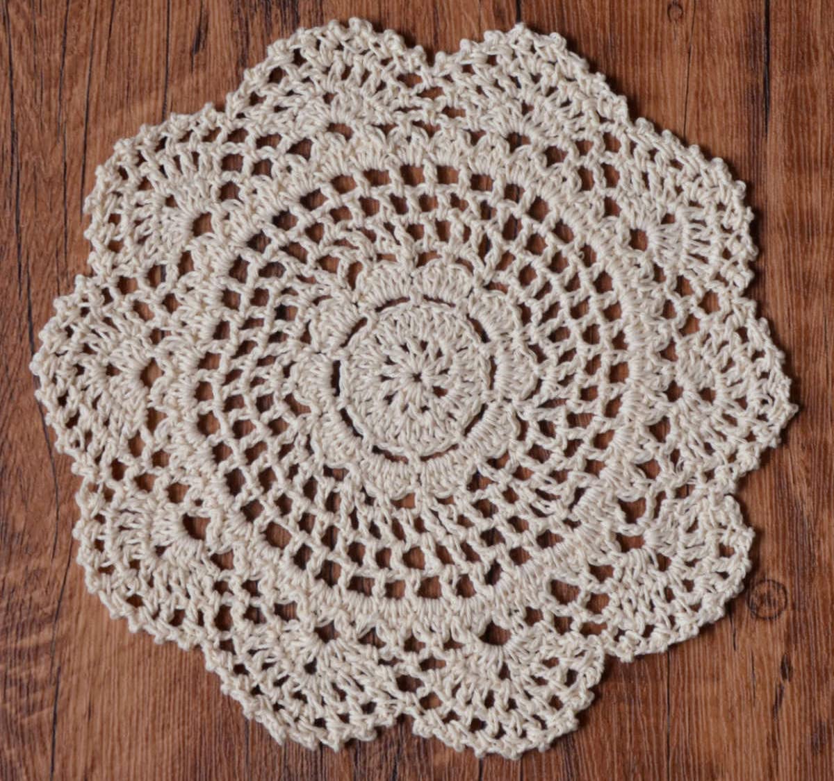 Southmage 10 Hand Crochet Round Lace Doilies Lot French Country Table Coasters