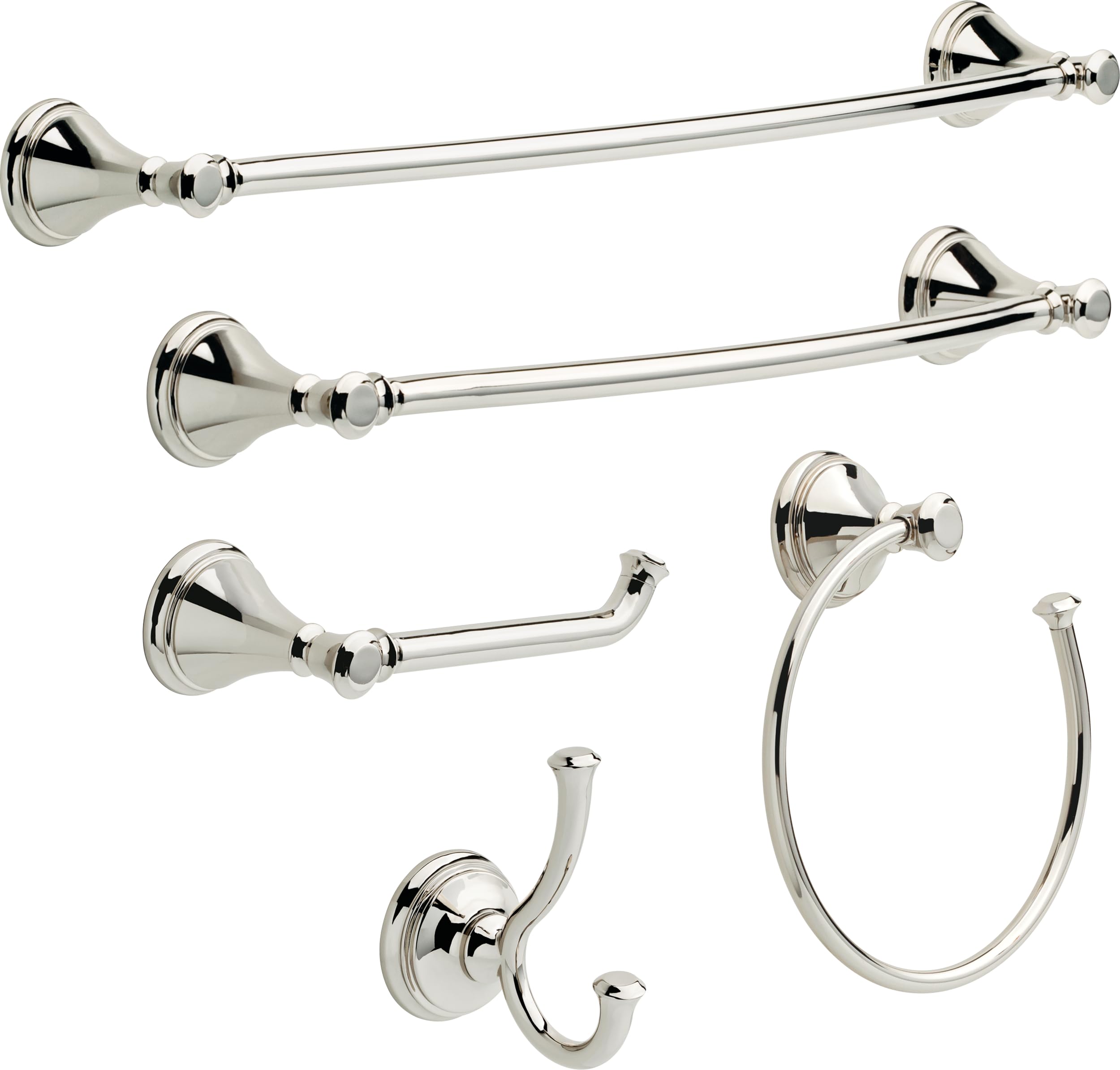 DELTA FAUCET 79746-PN Cassidy Wall Mounted Towel Ring in Polished Nickel