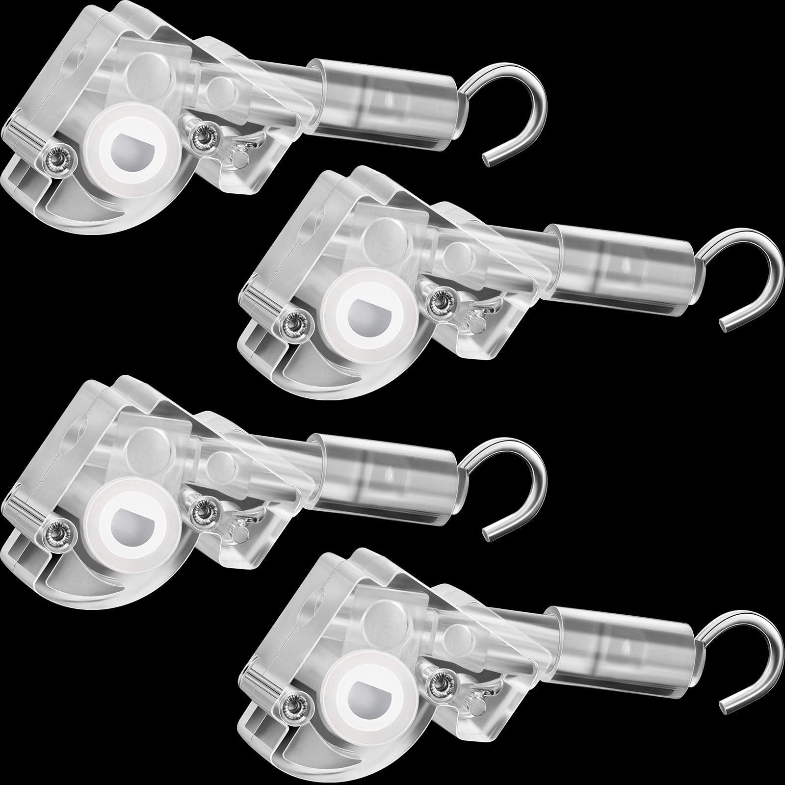 4 Pieces Blind Wand Tilt Control Wand Tilter for 1 Inch Mini Blind Head Rail Blind Tilt Mechanism Replacement with D Shaped Gear