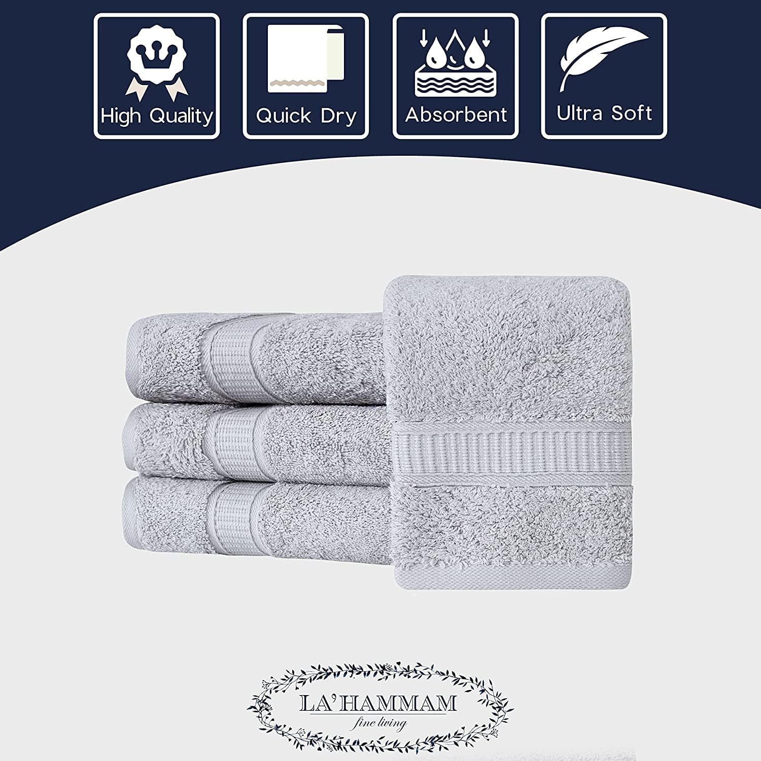 Personalized Towels, Luxury Turkish Genuine Cotton Monogrammed Towel Washcloths For Bathroom, Kitchen, Hotel, Spa, Gym & College