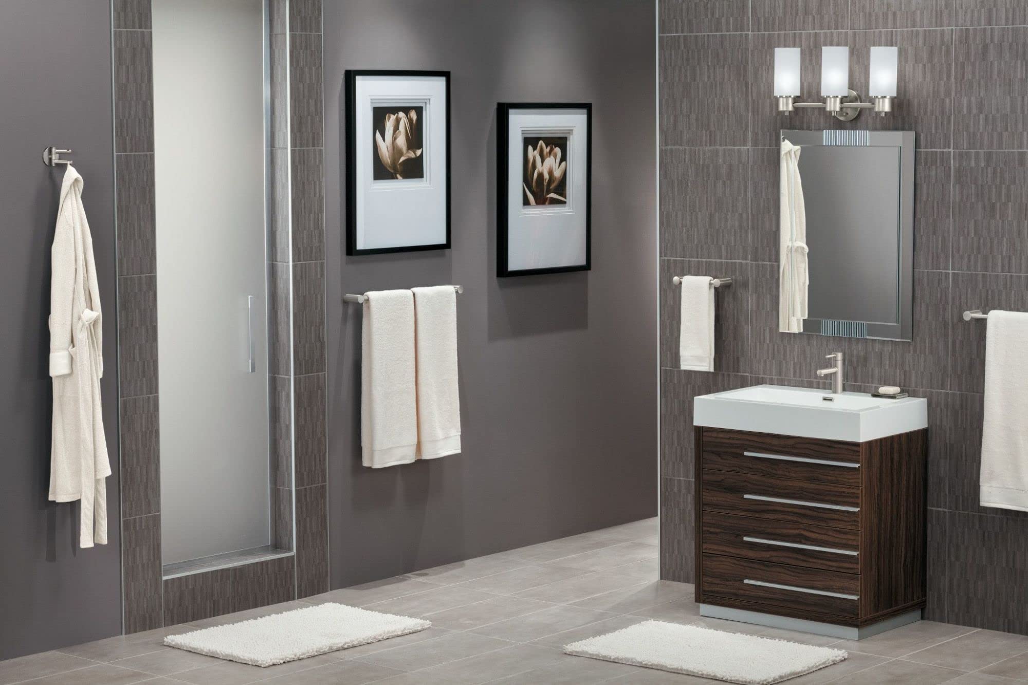 Moen Yb0424Bn Align 24-Inch Modern Single Towel Bar For Bathroom Or Kitchen, Brushed Nickel