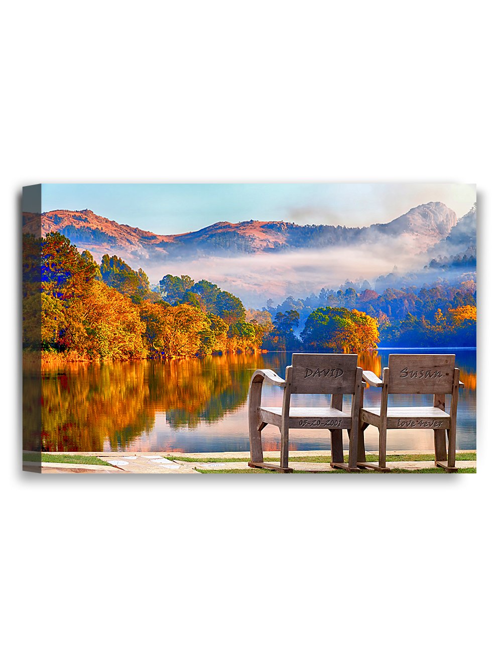 Ipic - Grow Old Together, Personalized Artwork With Names And Date On, Customized Gift For Anniversary,Wedding,Birthday And Holi