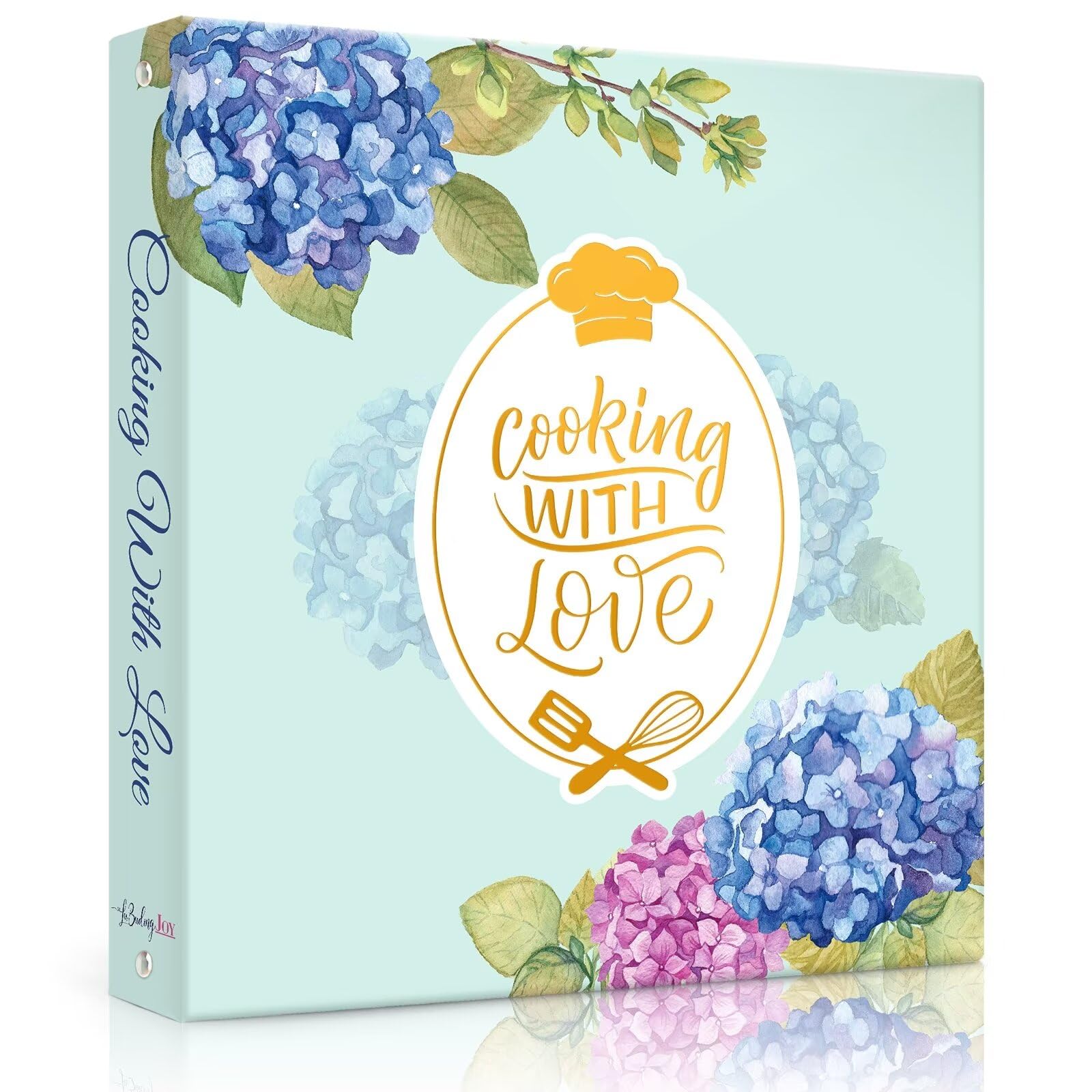Recipe Binder 8.5x11 3 Ring with Plastic Sleeves, Blank Recipe Book Binder