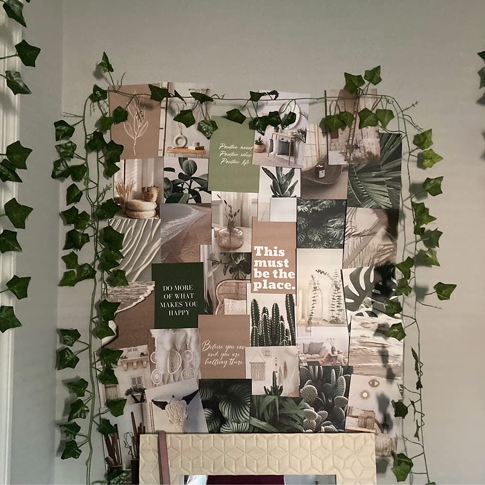 Bopart 70Pcs Wall Collage Kit Aesthetic Picures, Green Plant Room Decor Aesthetic Collage Picture Wall Decor For Teen Girls/Boys