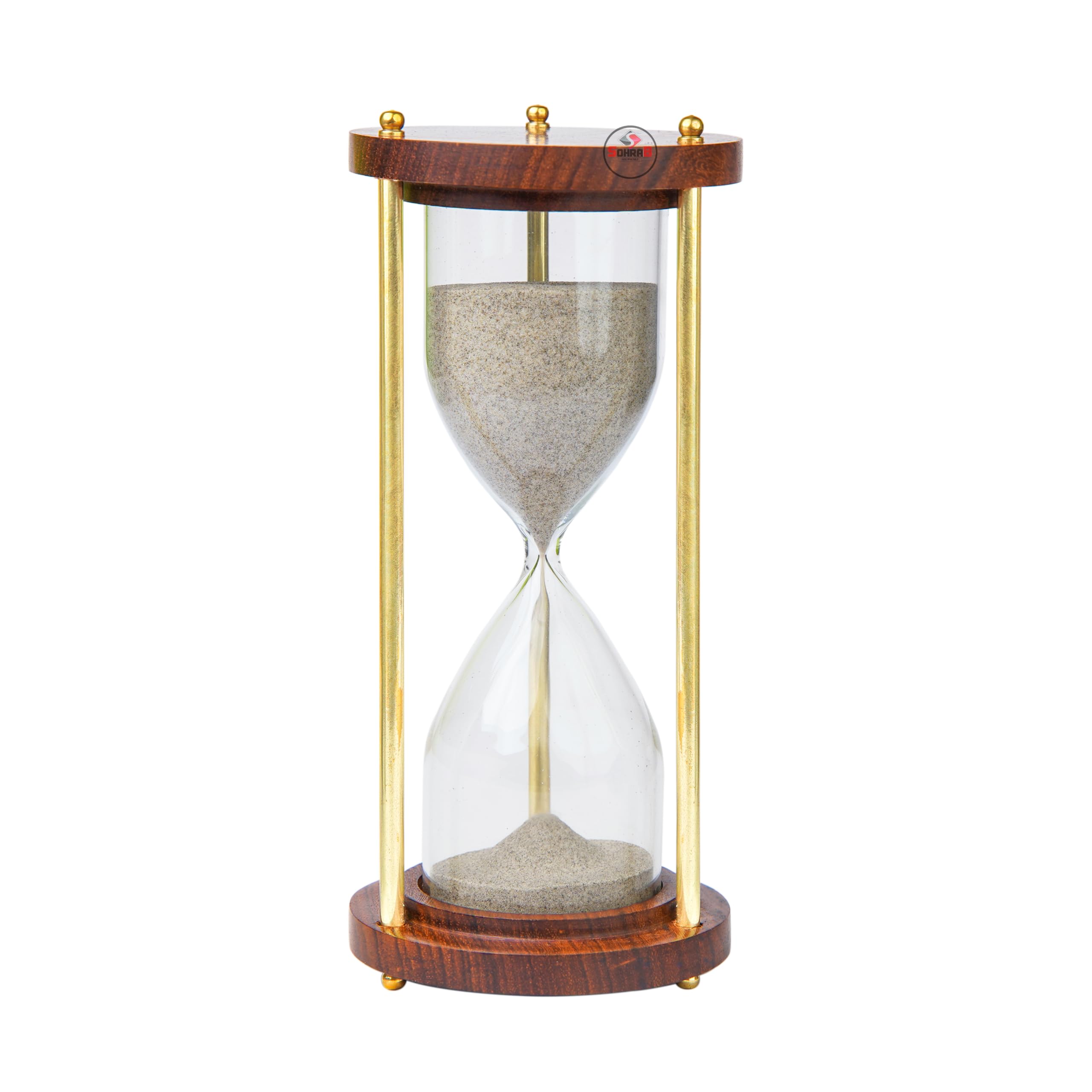 Sohrab Nauticals Hourglass 30 Minute Sand Timer Sand Glass Clock Timer With Natural Sand Sand Timer For Home & Kitchen Office Ta