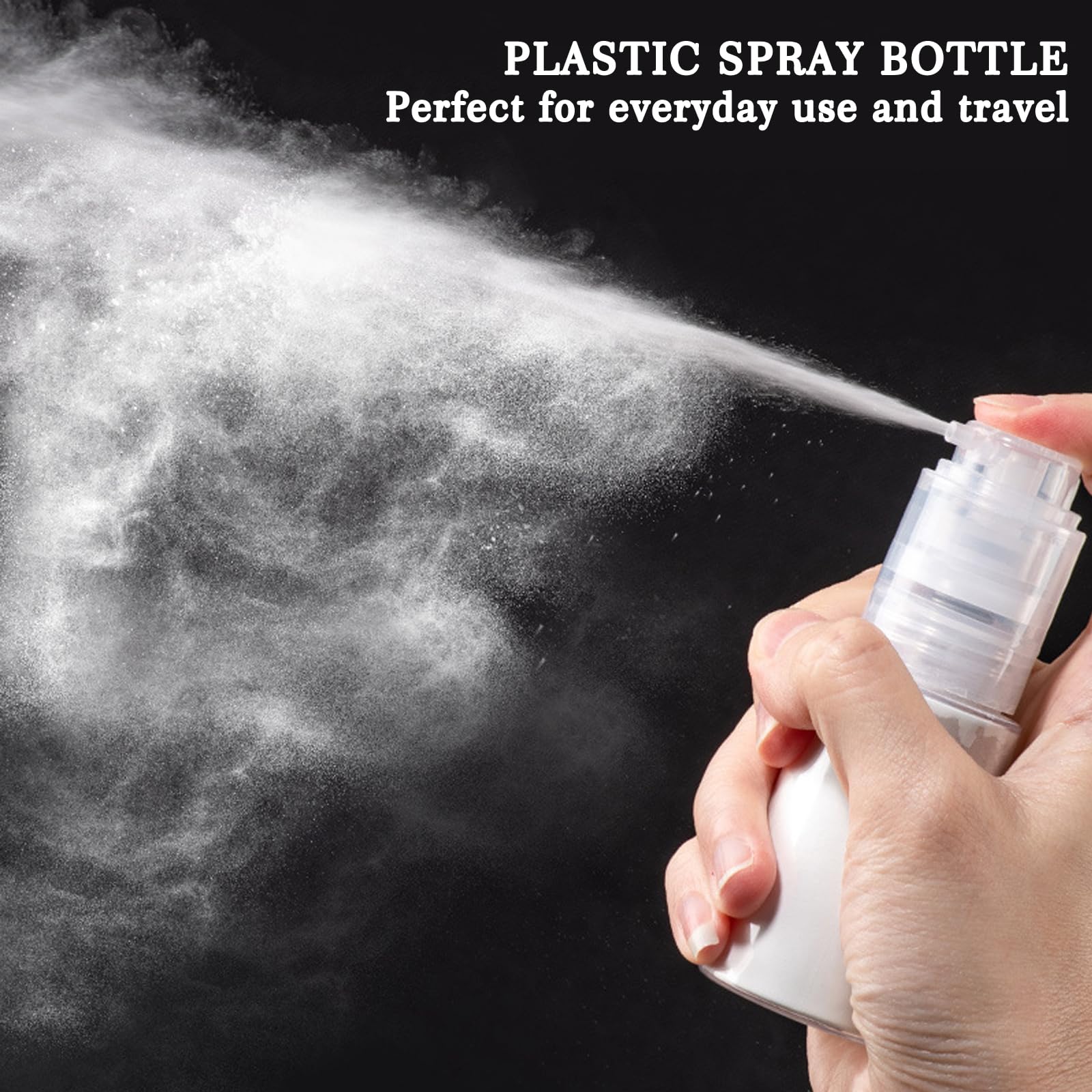 Hsomid 2 Pack - Empty Powder Spray Bottle, Barber Powder/Talc Powder/Hair Fibers Sprayer, Applicator For Hair Salon, Cleaning, P