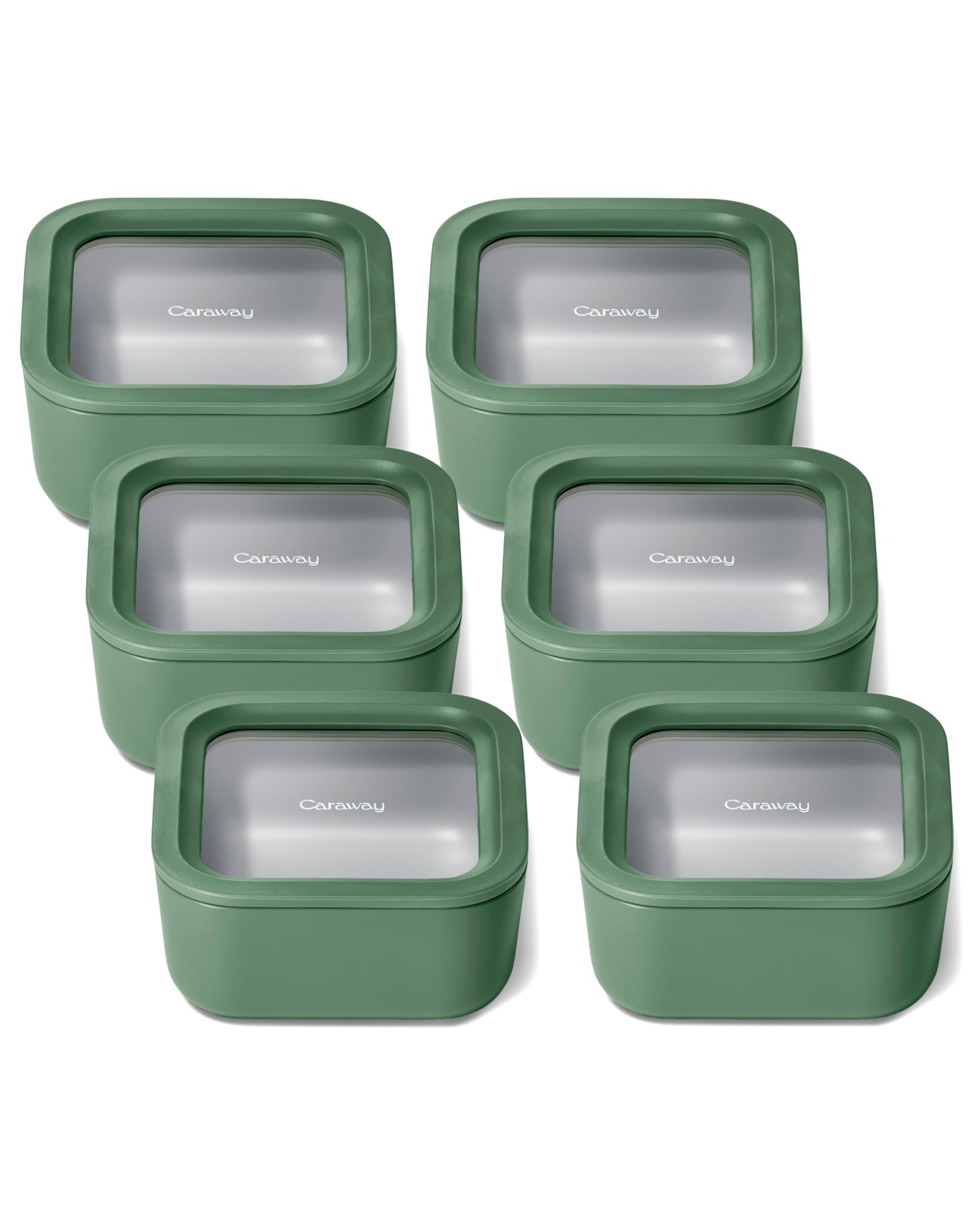 Caraway Small Food Storage Container 6-Pack Sage