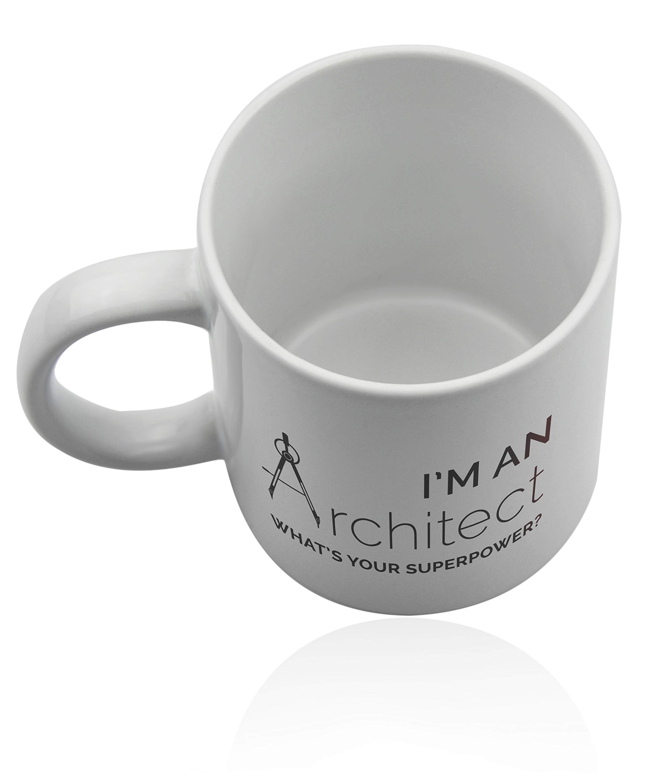 Gifts for architect 11 oz. white ceramic cup. Architecture mug.