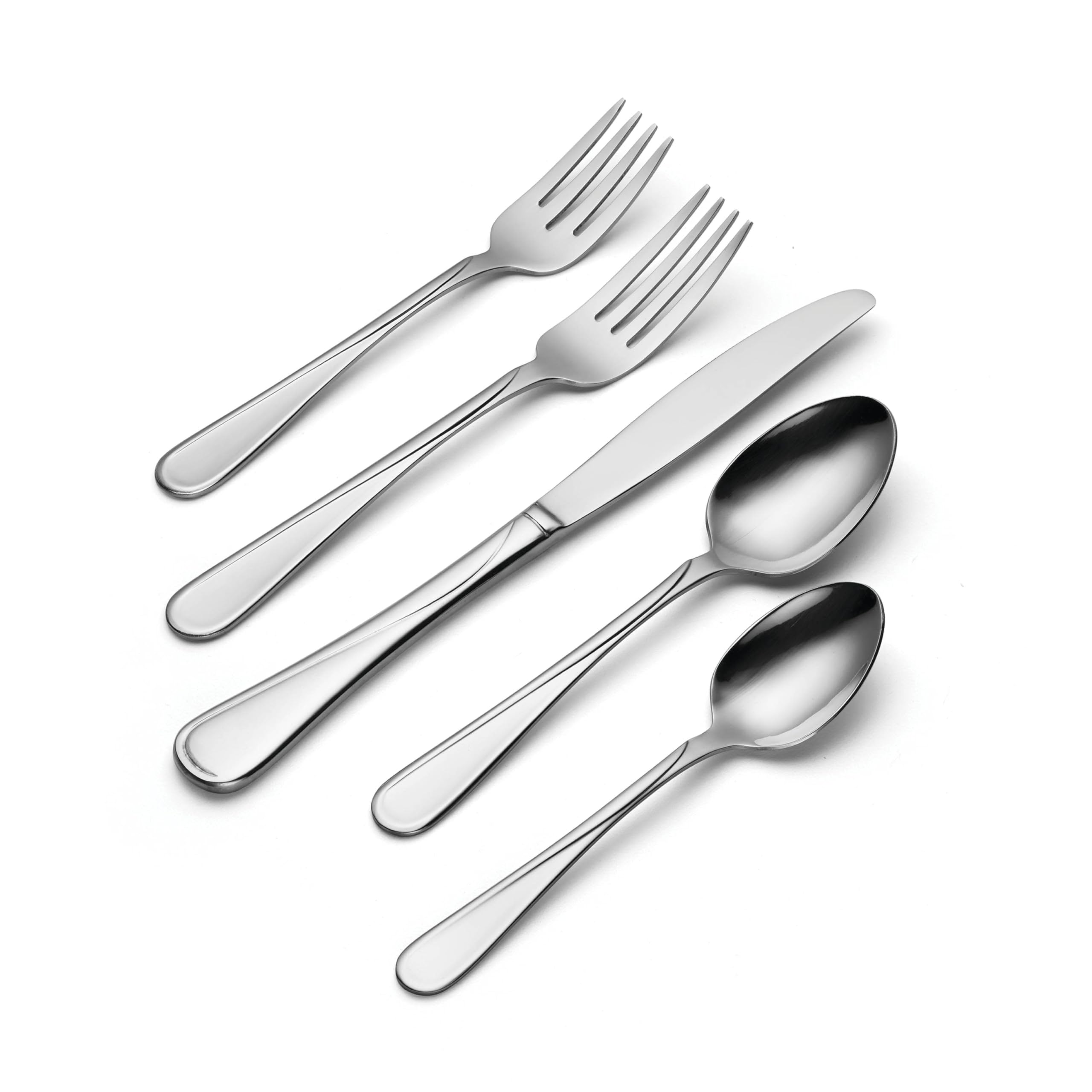 Oneida Flight 65 Piece Everyday Flatware, Service For 12, 18/0 Stainless Steel, Silverware Set, Dishwasher Safe