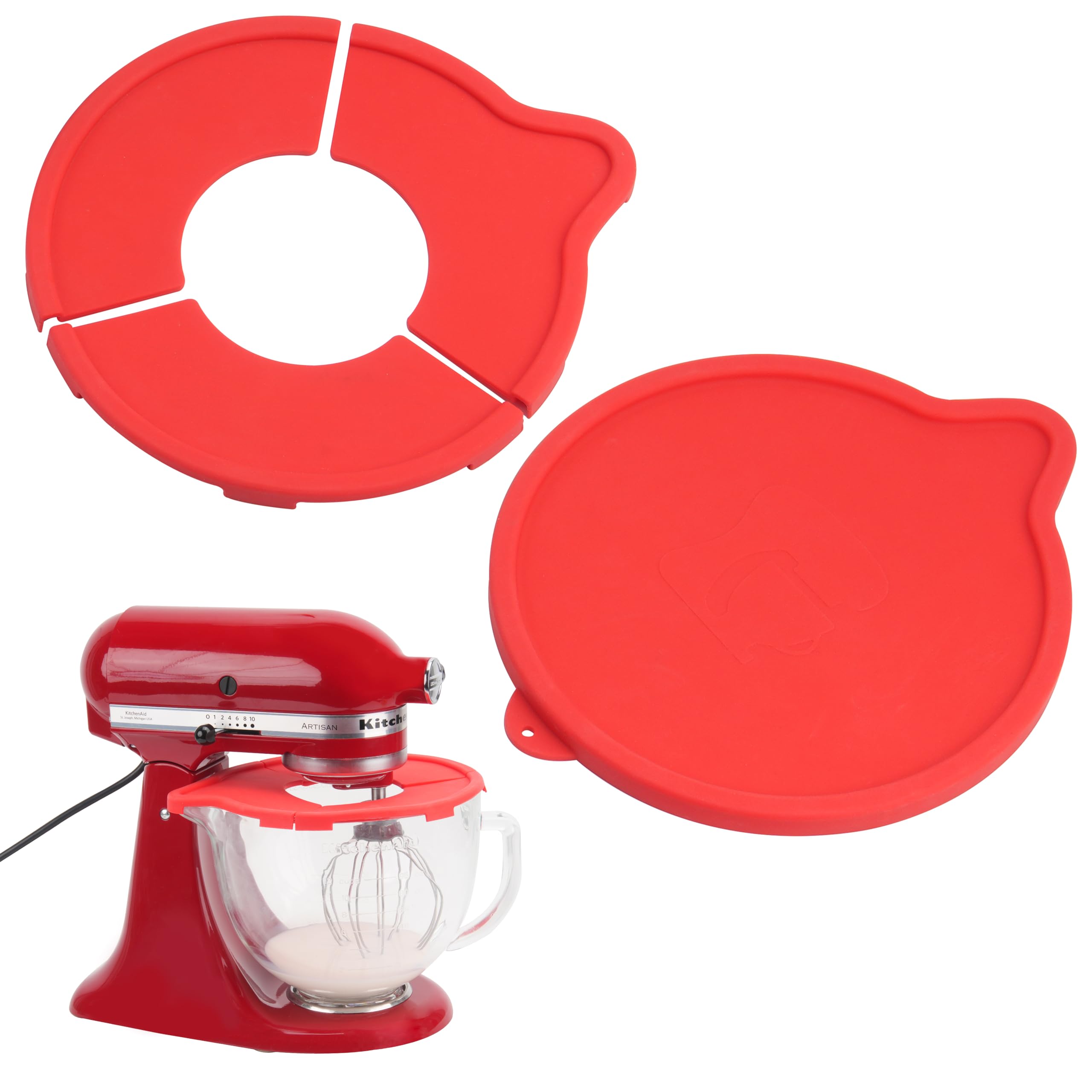 Luvcosy 4 Pack Silicone Covers Compatible With Kitchenaid Tilt-Head Stand Mixer 4.5-5 Quart Glass Mixer Bowls, Kitchenaid Mixer