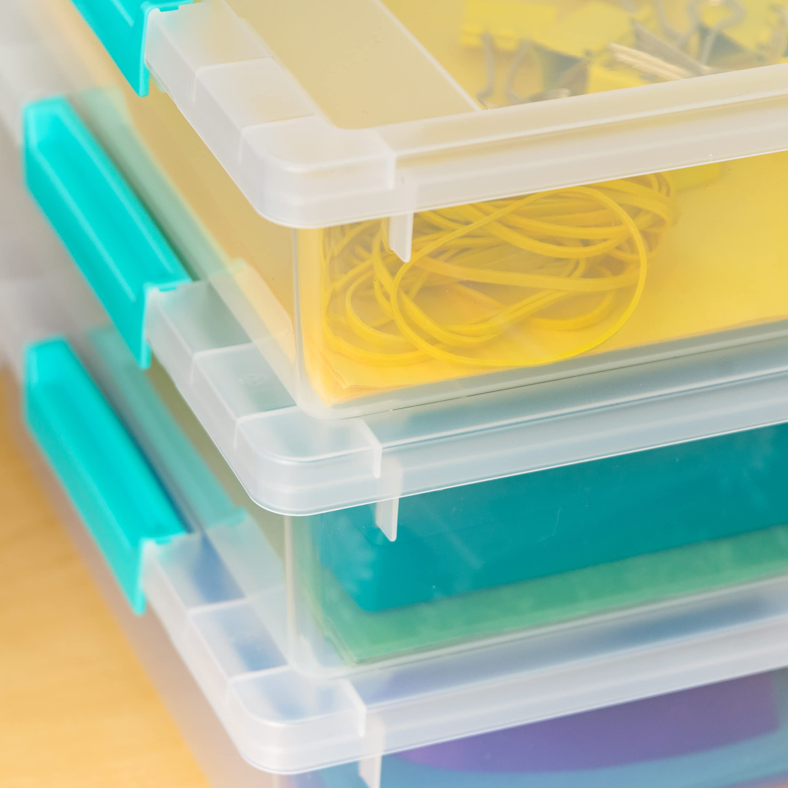 Iris Usa 6 Qt. Plastic Storage Bins Containers With Lids, 4 Pack, Sensory Bin, Craft Storage, Craft Organizers And Storage, Orga