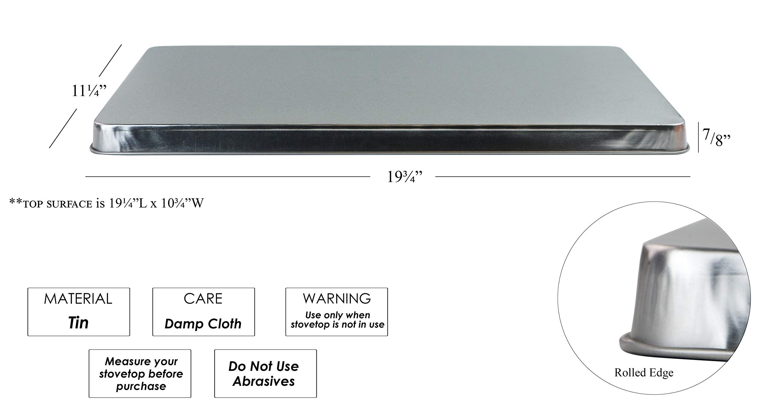 Reston Lloyd Rectangular Stove Burner Covers, Set Of 2, White