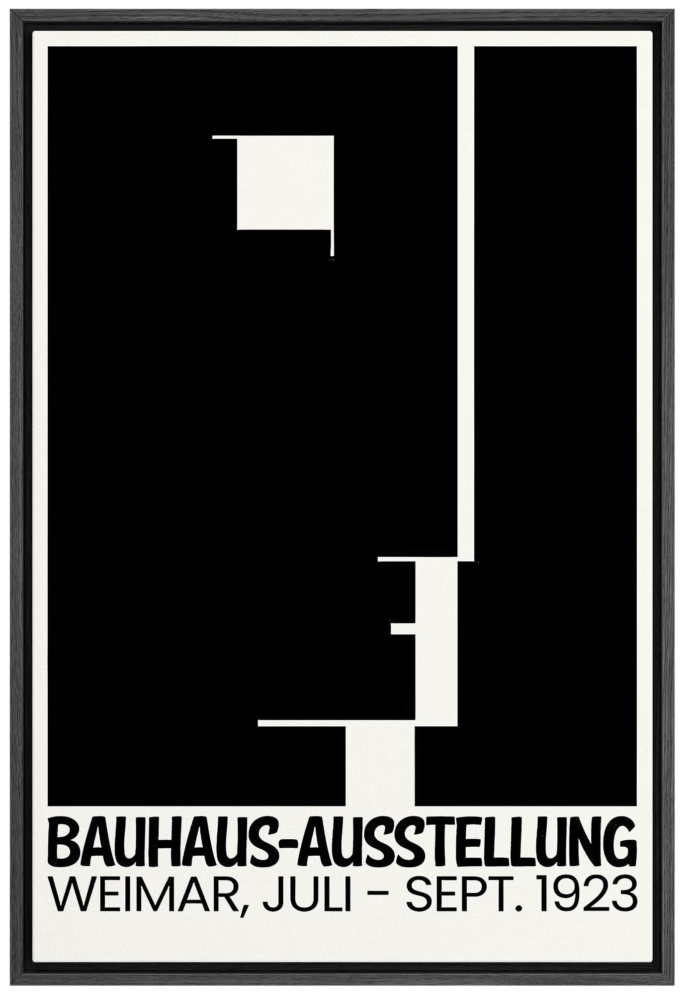 Signleader Framed Canvas Print Wall Art Bauhaus Geometric Polygon Face Classic Vintage Illustrations Fine Art Decorative Retro M