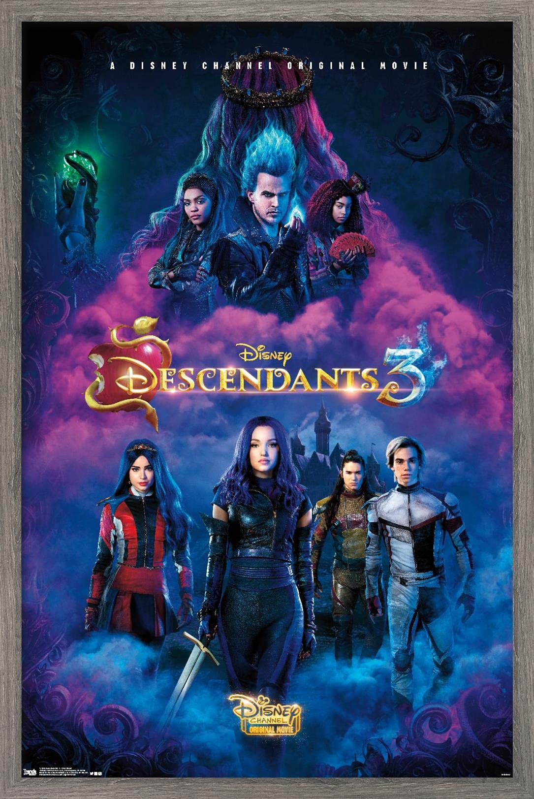 Trends International Disney Descendants 3 - One Sheet Wall Poster, 22.375'' X 34'', Barnwood Framed Version