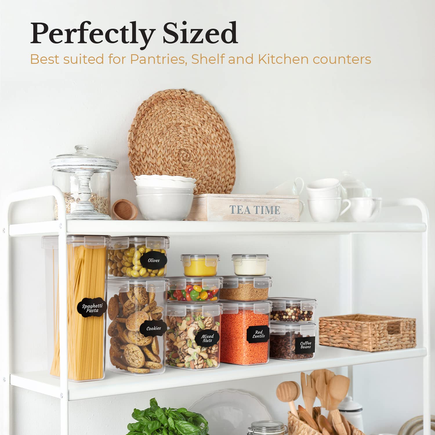 Chef's Path Airtight Food Storage Container Set with Lids - Superior Variety Pack of 36 for Kitchen & Pantry Organization  BPA Free Kitchen Storage Containers for Cereal  Flour &  Sugar