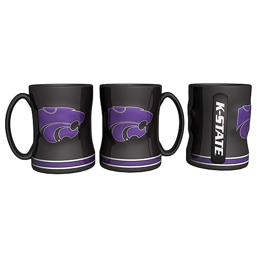 Ncaa Kansas State Wildcats Coffee Mug14Oz Sculpted Relief, Team Color, 14 Ounce
