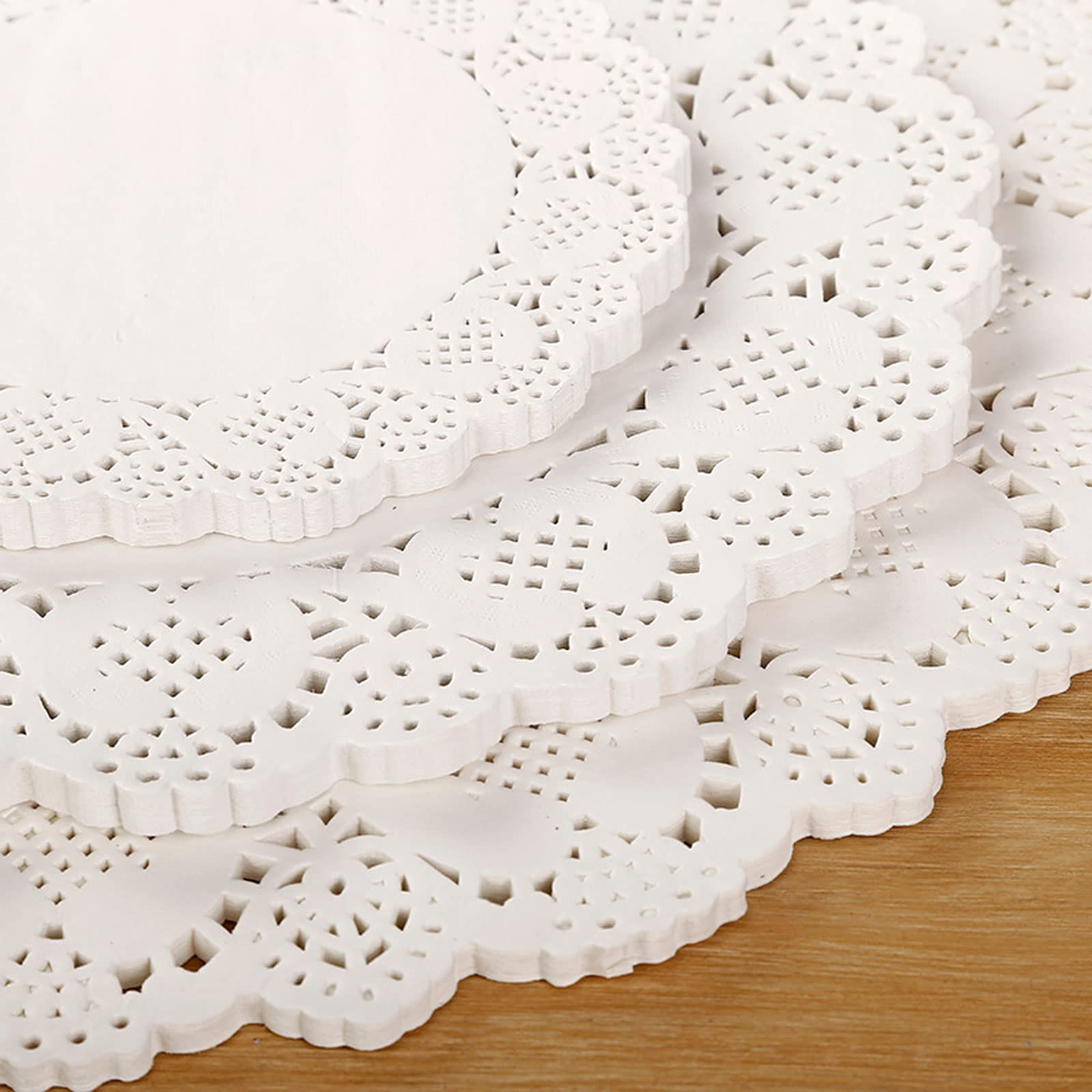 Paper Doilies Assorted Sizes - White Round Lace Paper Doilies For Cakes, Desserts, Tableware Food Decoration, Pack Of 150(6, 8,