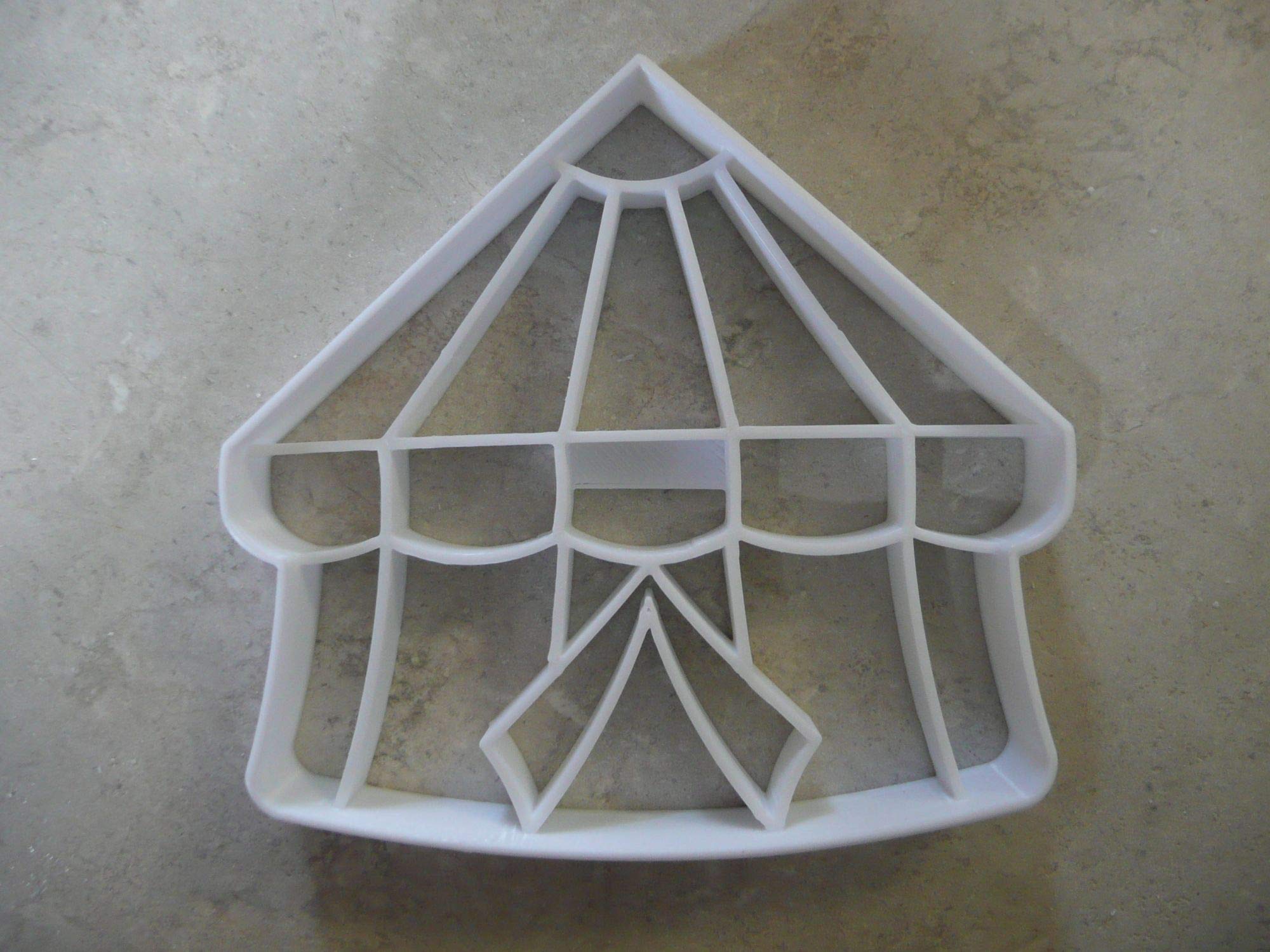 Detailed Circus Tent Carnival Red White Stripes Big Top Striped Cookie Cutter Made In Usa Pr2965