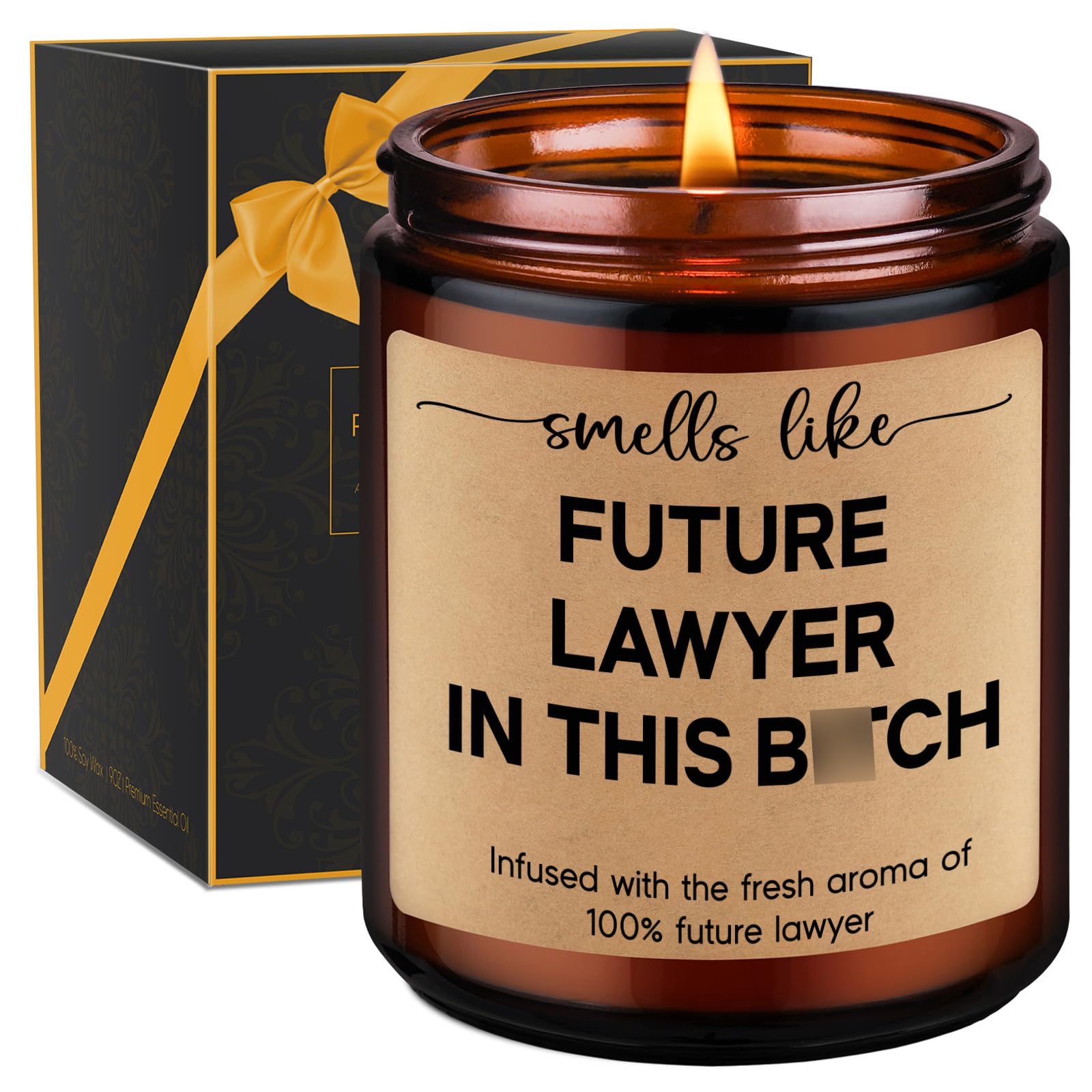 GSPY Candles, Future Lawyer Gifts, Funny Lawyer Gifts for Women, Men - Law School Essentials, Law Student Gifts - Law School Acc