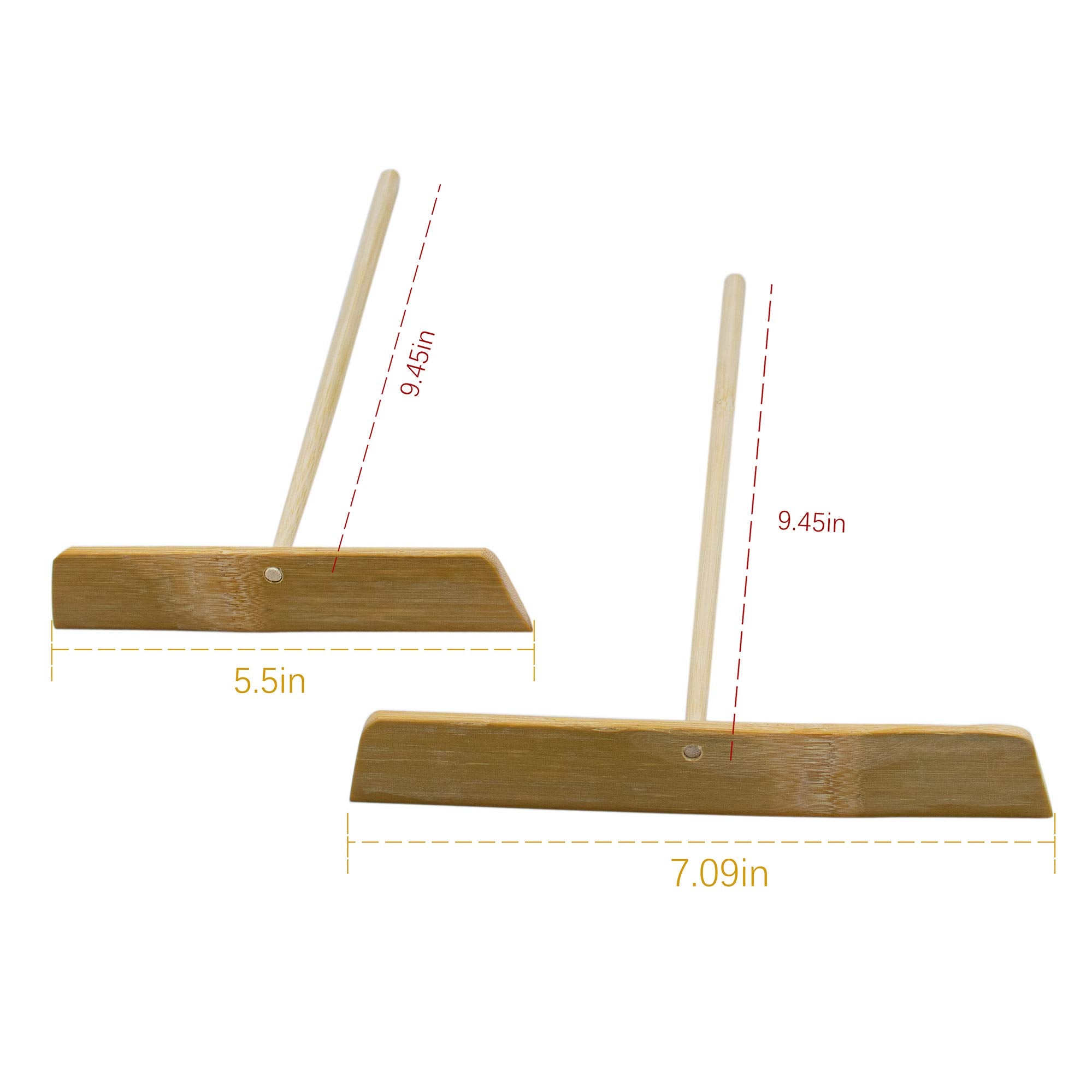 Auear, Wood Crepe Spreaders For Crepe Making Spreader And Spatula Set Beechwood (2 Pcs, Spreaders: 5.5 Inch & 7.09 Inch, Set 1)
