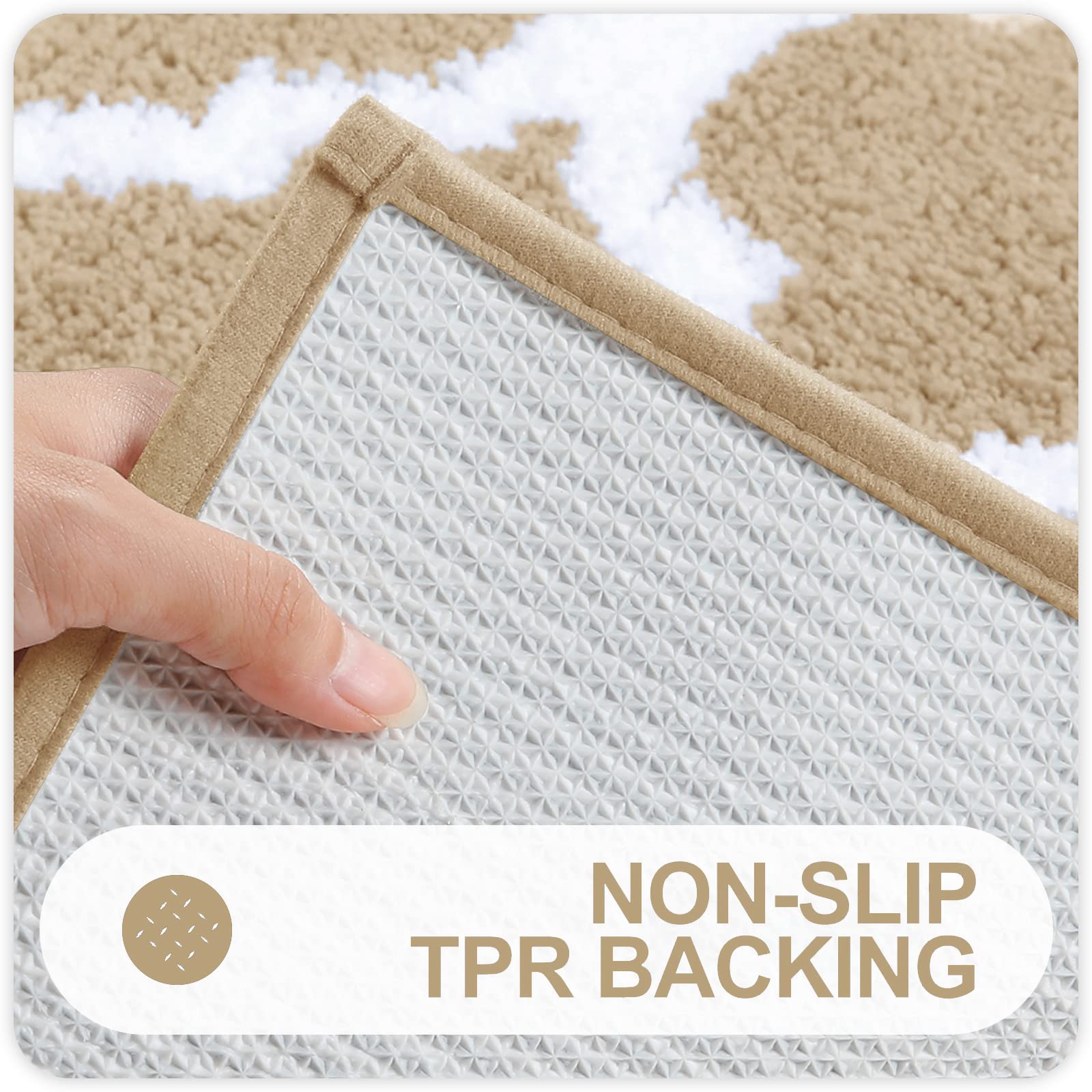 Olanly Bathroom Rugs 59X24, Soft And Absorbent Microfiber Bath Rugs, Non-Slip Shaggy Shower Carpet, Machine Wash Dry, Bath Mats