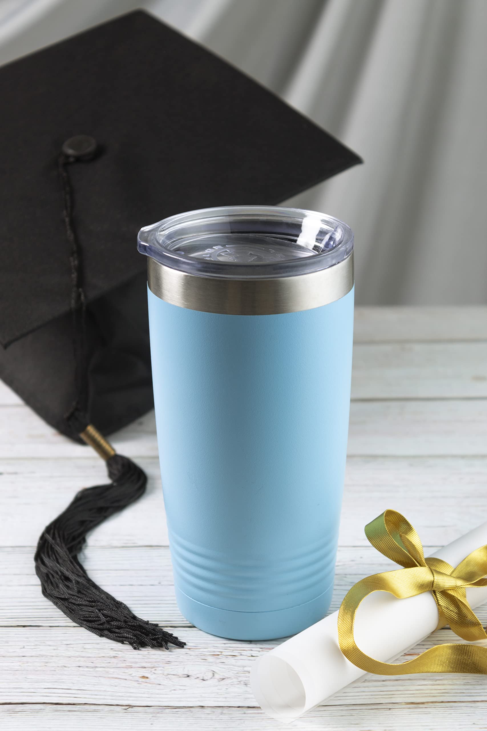 Lasergram 20Oz Vacuum Insulated Tumbler Mug, Queen Crown, Personalized Engraving Included (Pink)