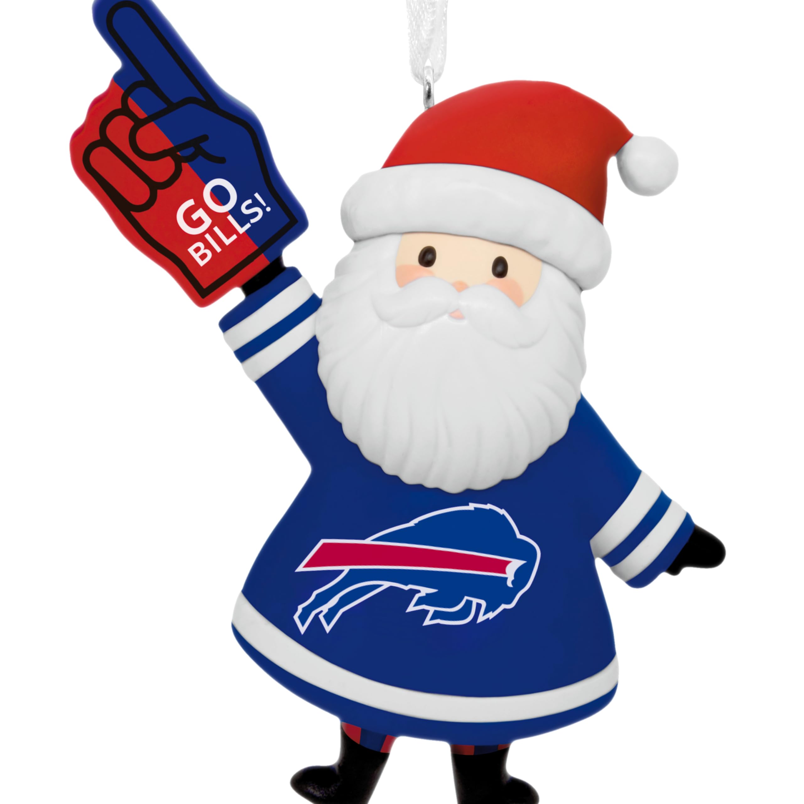 Hallmark NFL Buffalo Bills Santa Fan Christmas Ornament, Gifts for Sports Fans