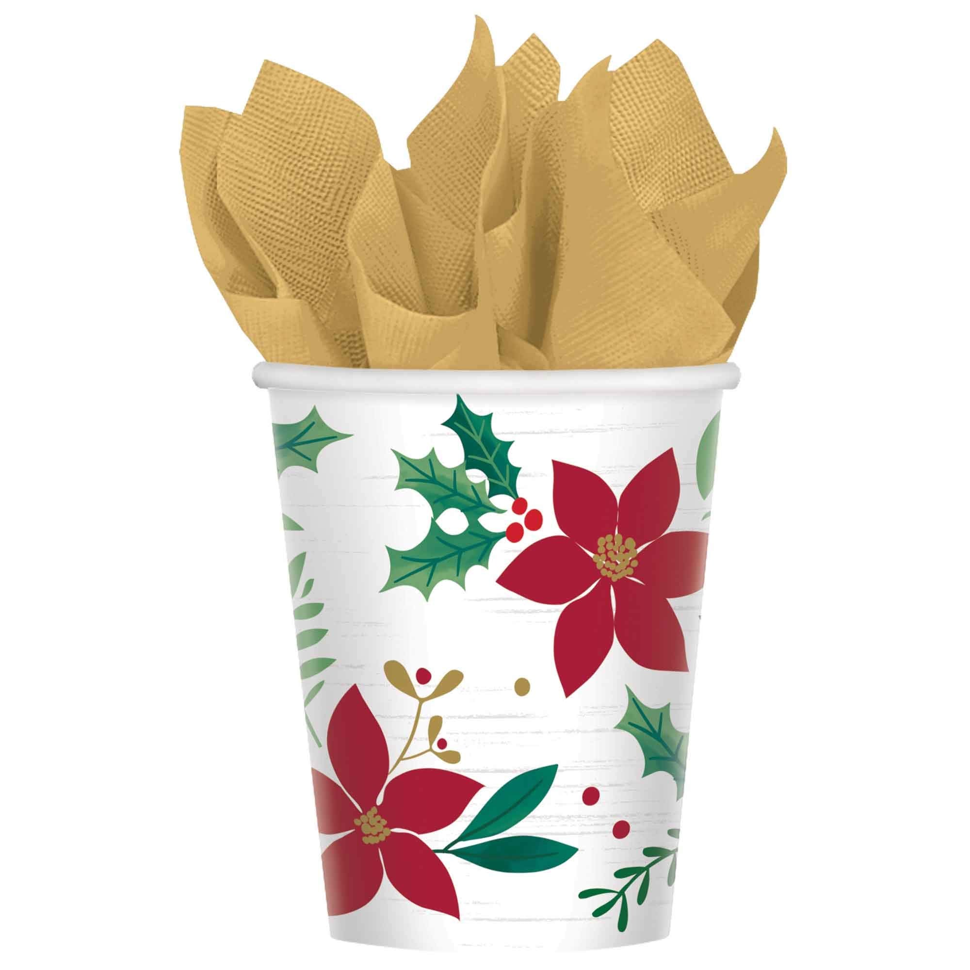 Amscan 582189 - Christmas Wishes Party Paper Cups - 8 Pack
