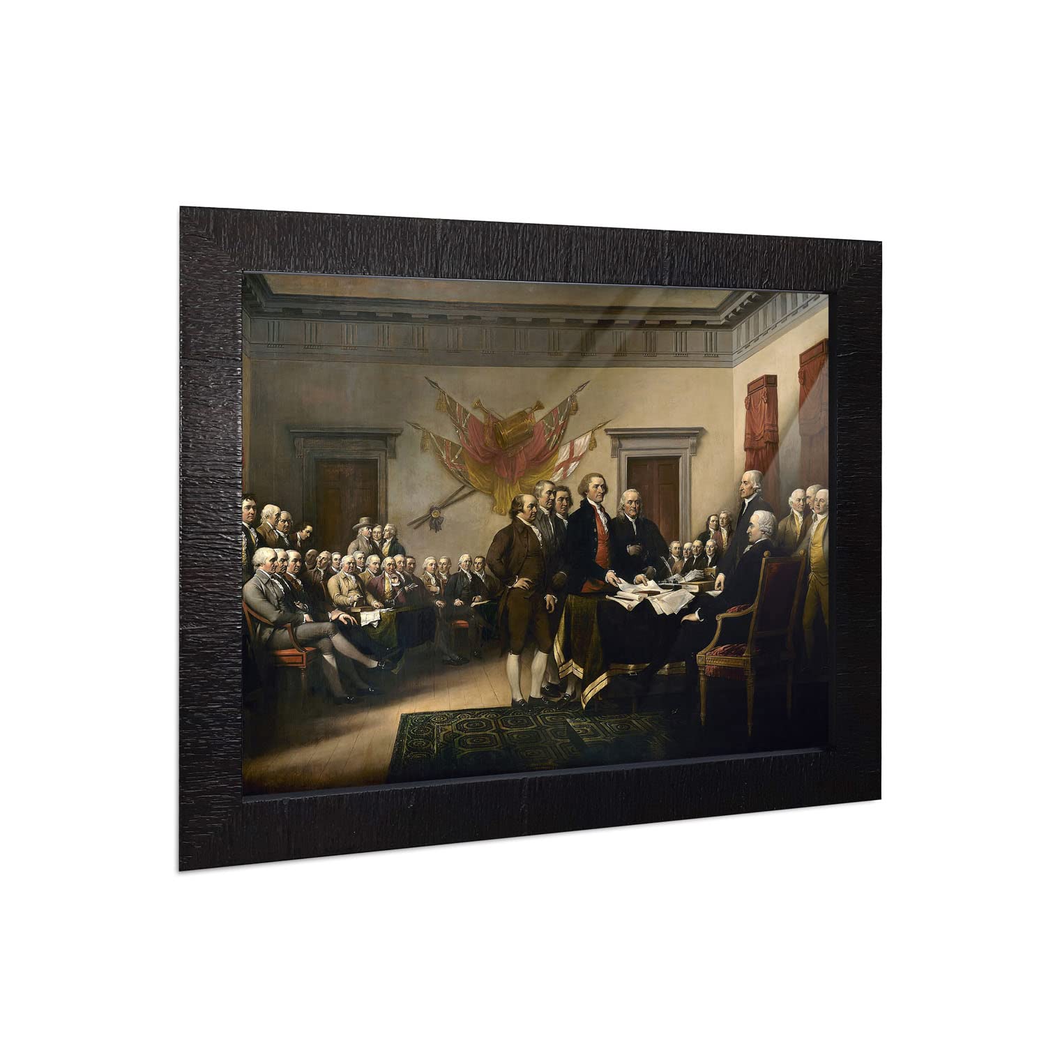 Declaration Of Independence By John Trumbell, World Famous Wall Art Series, Declaration Of Independence Framed Print, Office Or 
