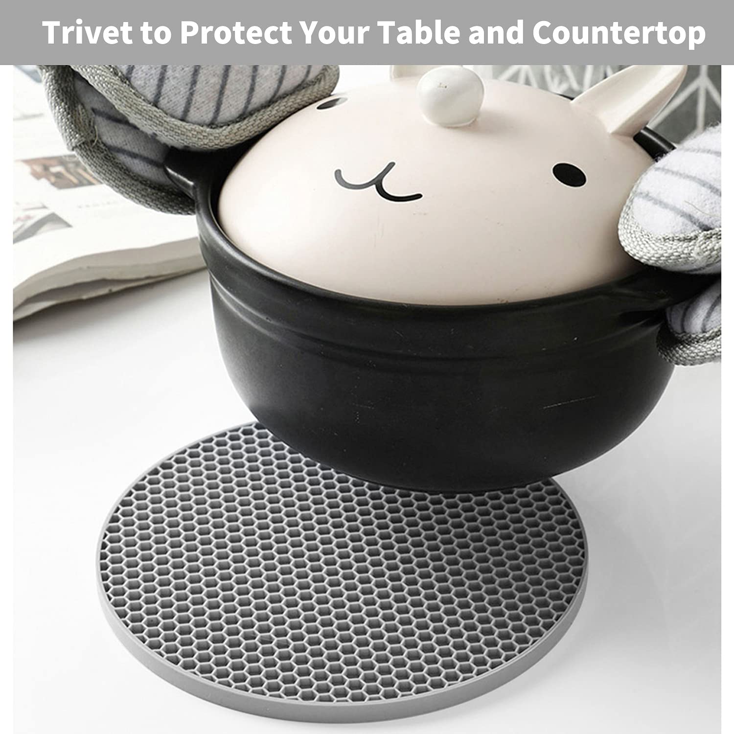 Silicone Trivet Mats, Silicone Pot Holders For Hot Pots And Pans, Heat Resistant Counter Mats For Tables, Countertops, Spoon Res